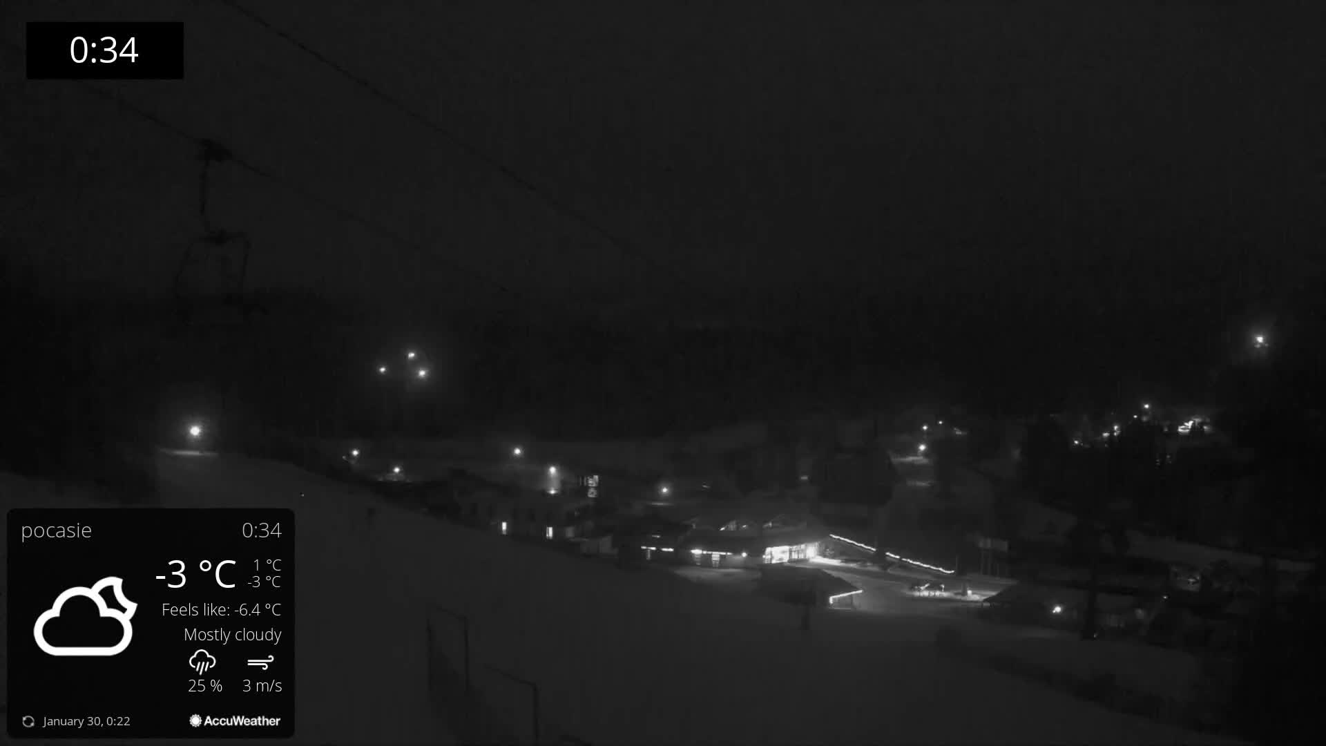 Meander Oravice Village Ski Slopes & Osobita Mountain Live Cam - Vitanova, Tvrdosin, Zilina, Slovakia