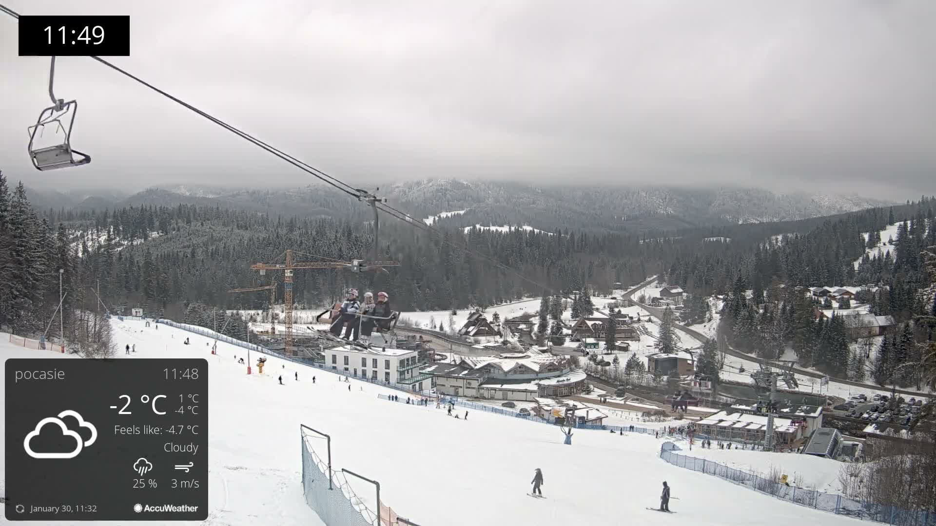 Meander Oravice Village Ski Slopes & Osobita Mountain Live Cam - Vitanova, Tvrdosin, Zilina, Slovakia
