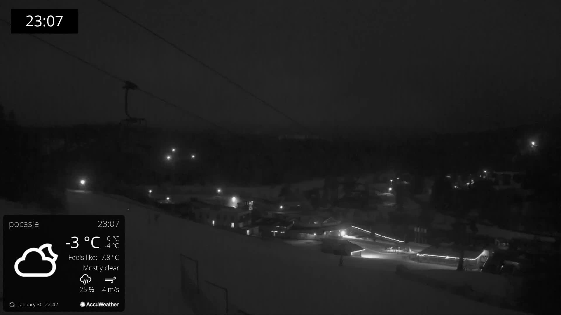 Meander Oravice Village Ski Slopes & Osobita Mountain Live Cam - Vitanova, Tvrdosin, Zilina, Slovakia