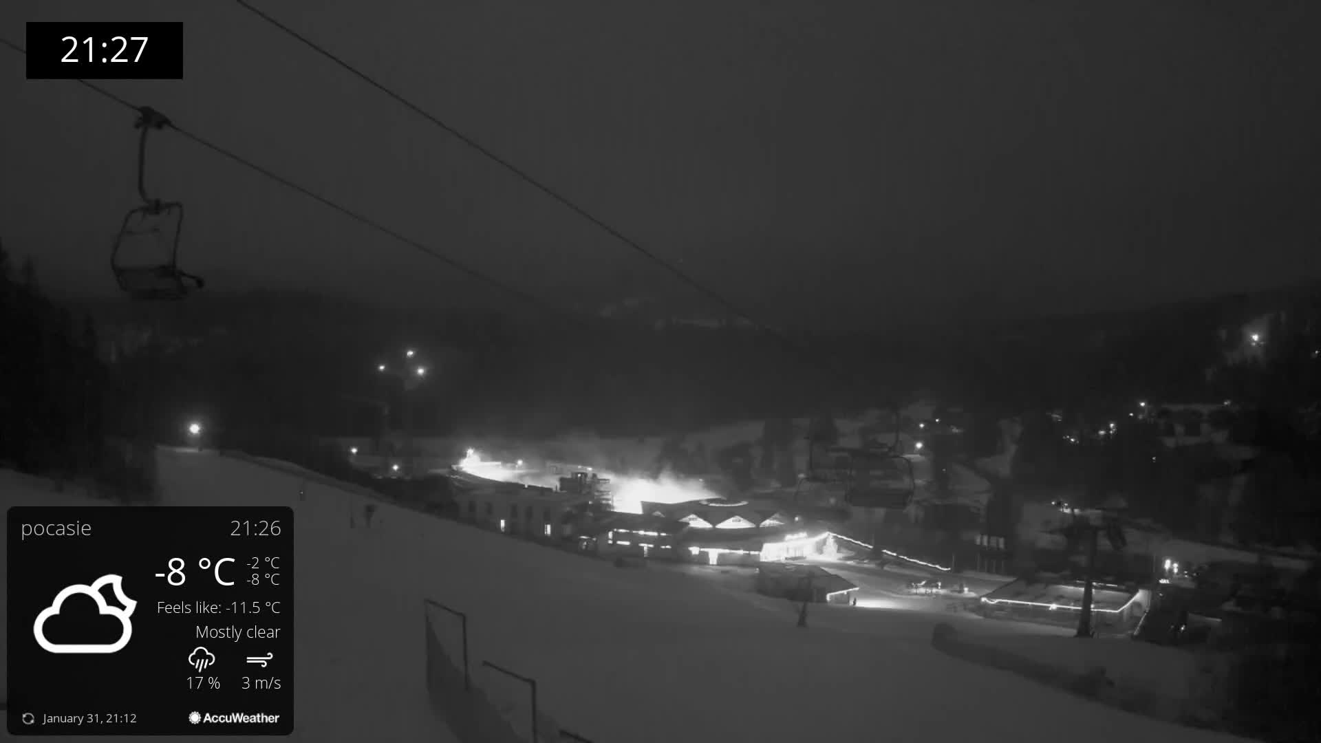 Meander Oravice Village Ski Slopes & Osobita Mountain Live Cam - Vitanova, Tvrdosin, Zilina, Slovakia