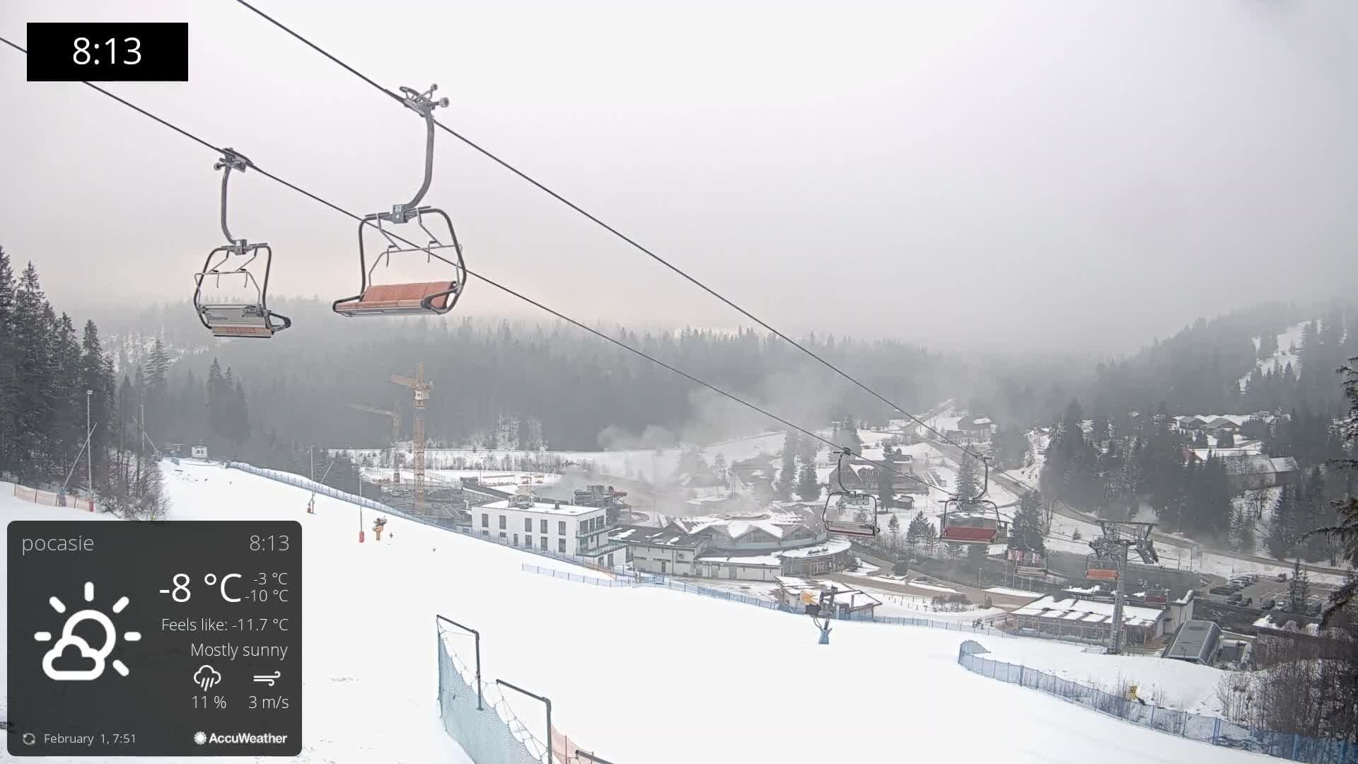 Meander Oravice Village Ski Slopes & Osobita Mountain Live Cam - Vitanova, Tvrdosin, Zilina, Slovakia