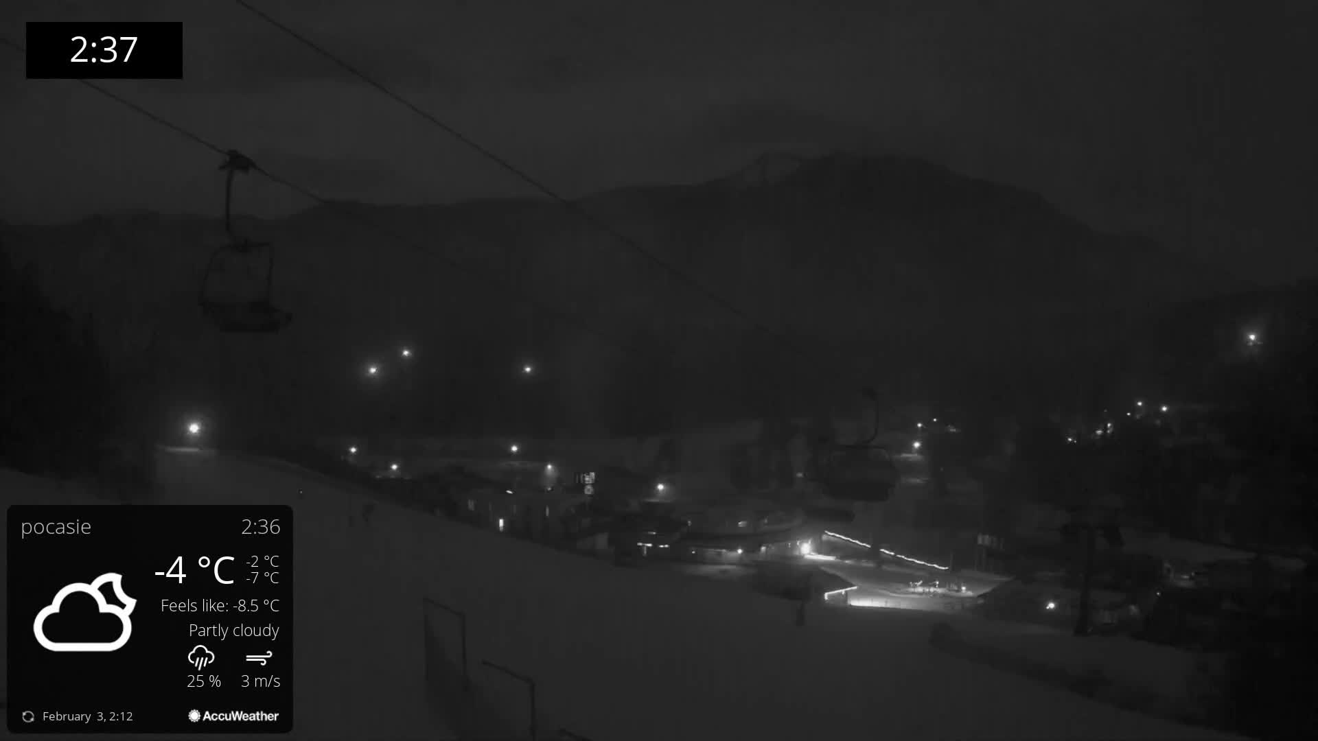 Meander Oravice Village Ski Slopes & Osobita Mountain Live Cam - Vitanova, Tvrdosin, Zilina, Slovakia