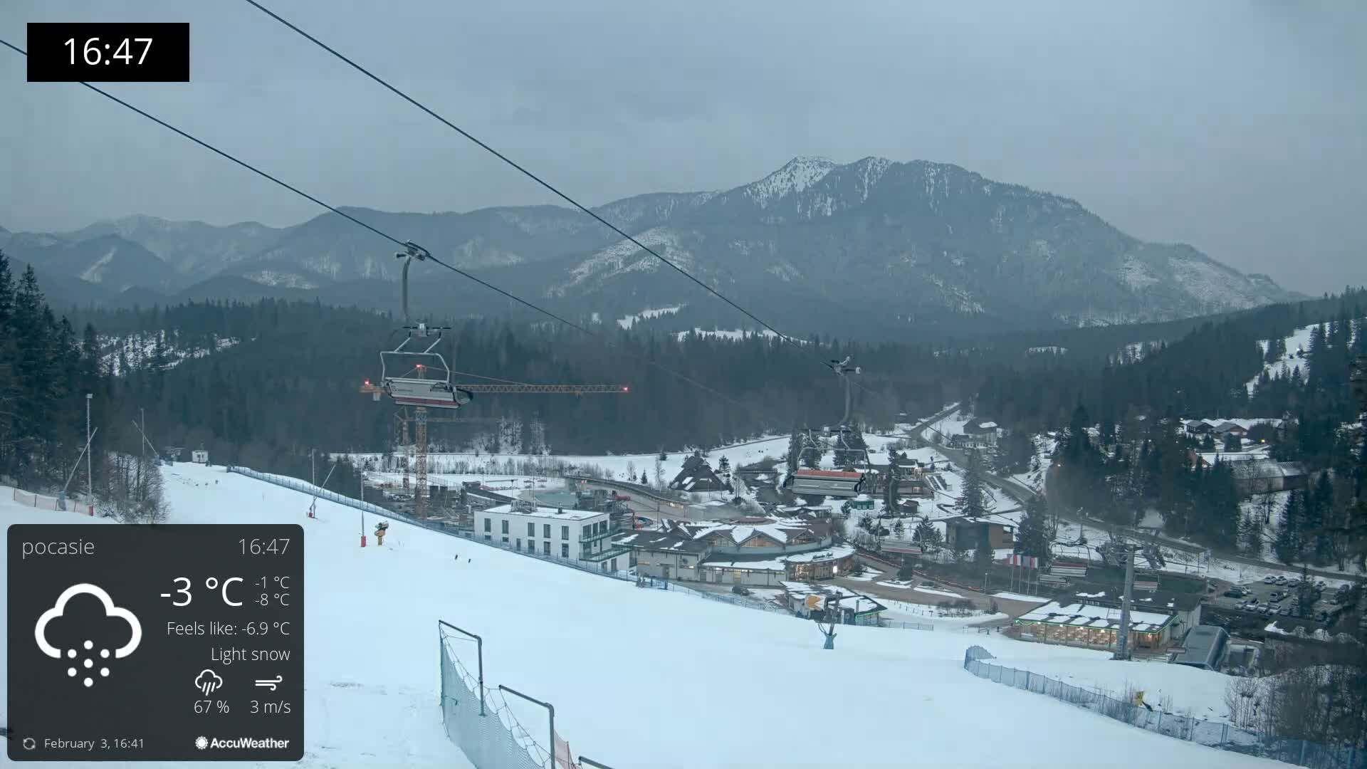Meander Oravice Village Ski Slopes & Osobita Mountain Live Cam - Vitanova, Tvrdosin, Zilina, Slovakia