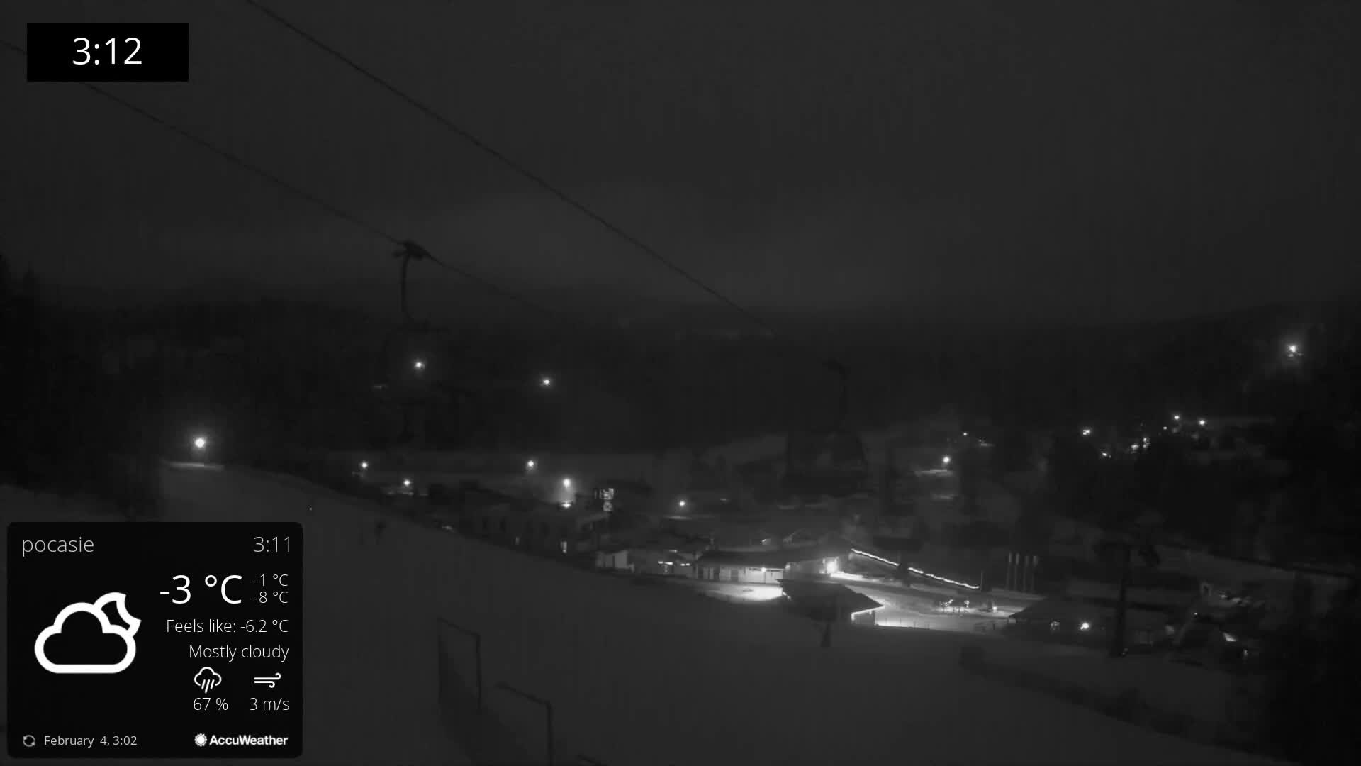 Meander Oravice Village Ski Slopes & Osobita Mountain Live Cam - Vitanova, Tvrdosin, Zilina, Slovakia