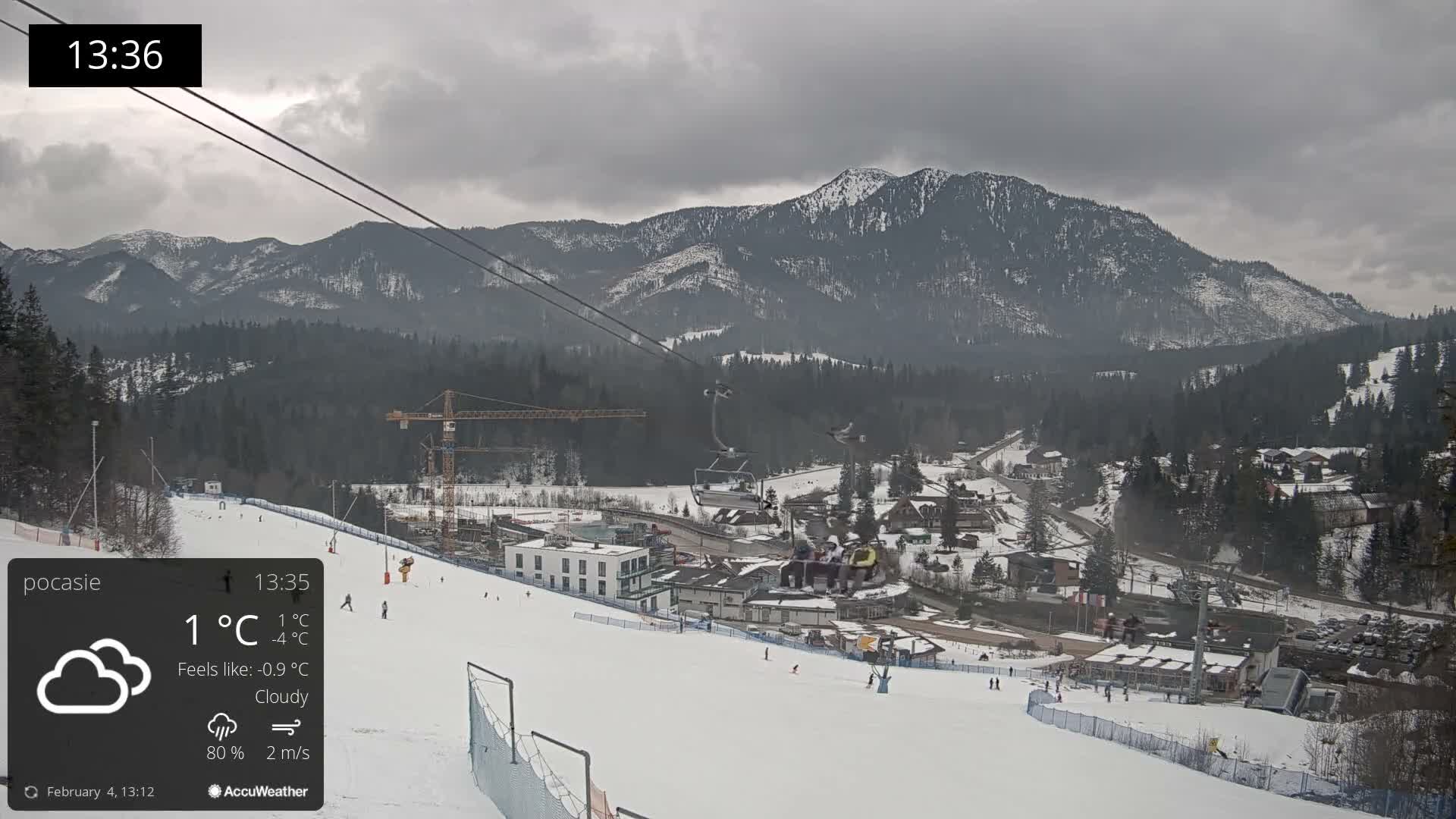 Meander Oravice Village Ski Slopes & Osobita Mountain Live Cam - Vitanova, Tvrdosin, Zilina, Slovakia
