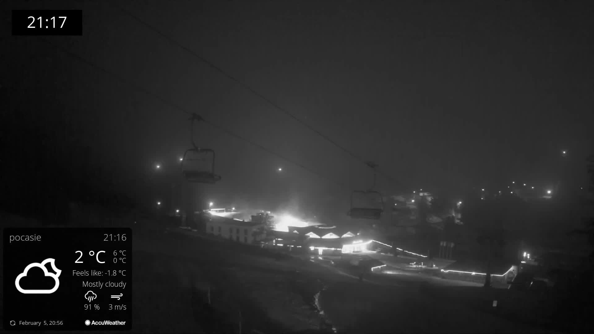Meander Oravice Village Ski Slopes & Osobita Mountain Live Cam - Vitanova, Tvrdosin, Zilina, Slovakia