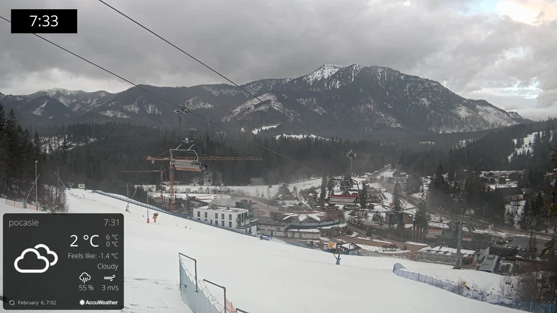 Meander Oravice Village Ski Slopes & Osobita Mountain Live Cam - Vitanova, Tvrdosin, Zilina, Slovakia