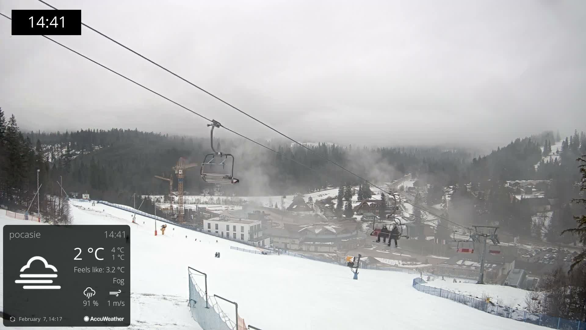 Meander Oravice Village Ski Slopes & Osobita Mountain Live Cam - Vitanova, Tvrdosin, Zilina, Slovakia
