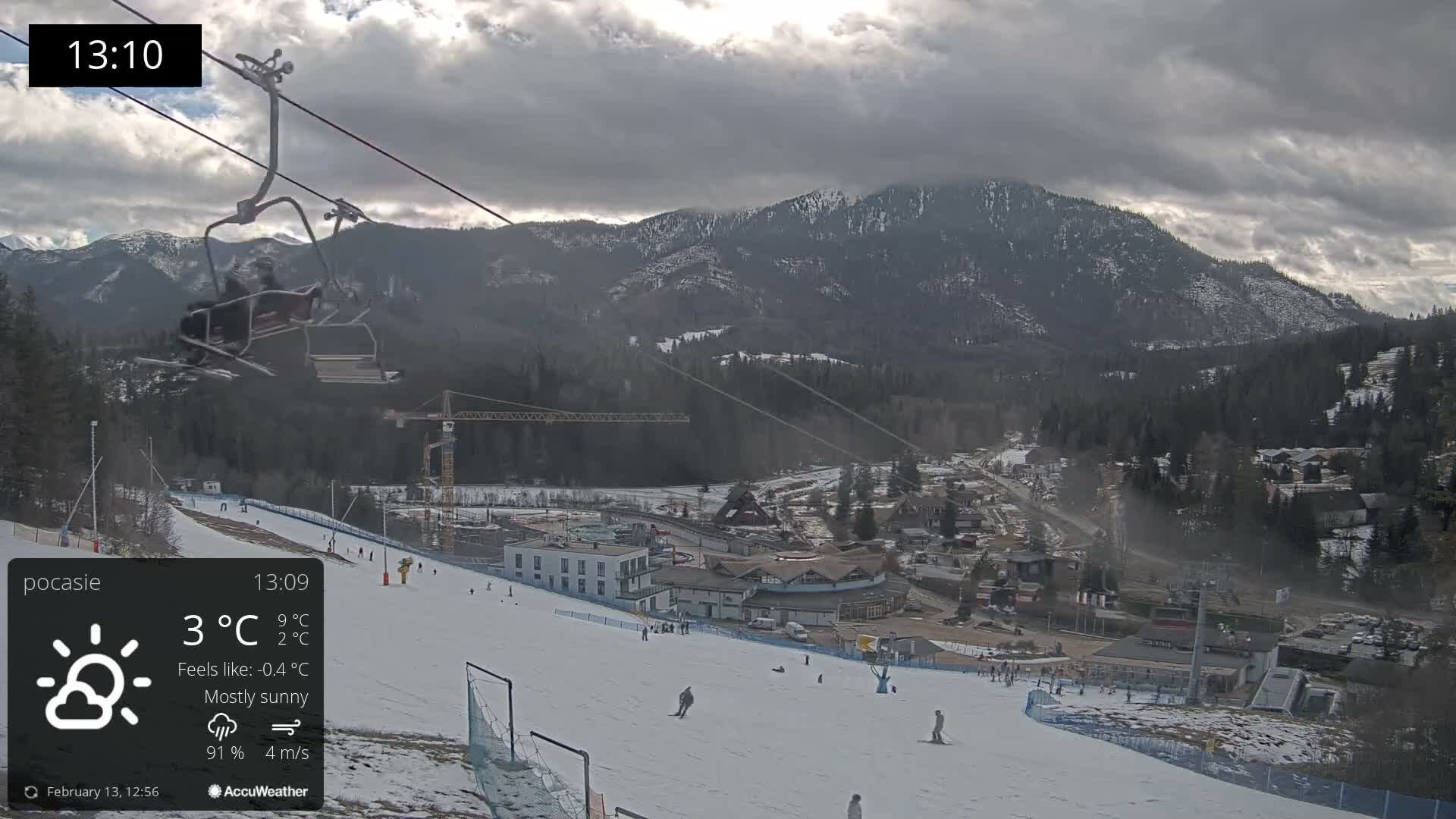 Meander Oravice Village Ski Slopes & Osobita Mountain Live Cam - Vitanova, Tvrdosin, Zilina, Slovakia