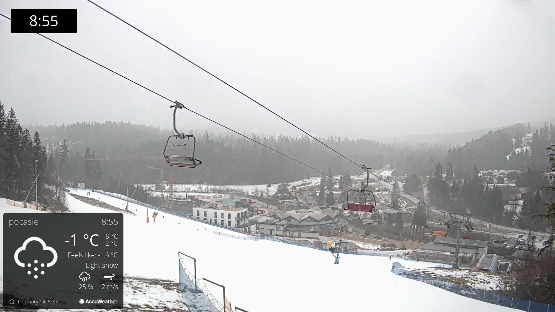Meander Oravice Village Ski Slopes & Osobita Mountain Live Cam - Vitanova, Tvrdosin, Zilina, Slovakia