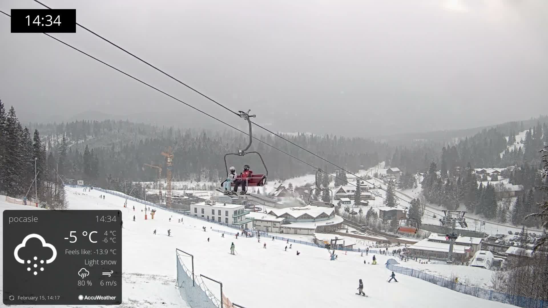 Meander Oravice Village Ski Slopes & Osobita Mountain Live Cam - Vitanova, Tvrdosin, Zilina, Slovakia