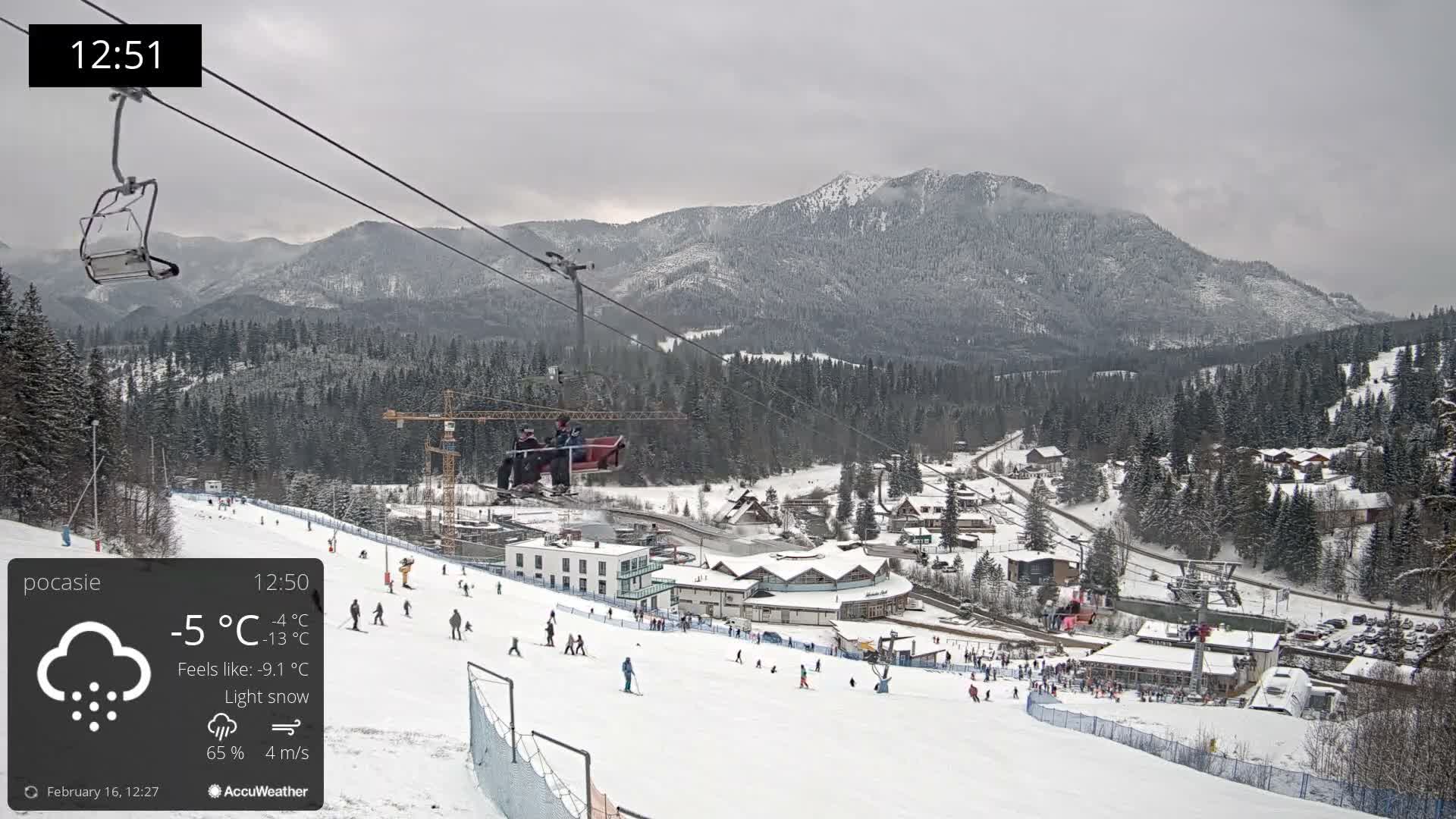 Meander Oravice Village Ski Slopes & Osobita Mountain Live Cam - Vitanova, Tvrdosin, Zilina, Slovakia