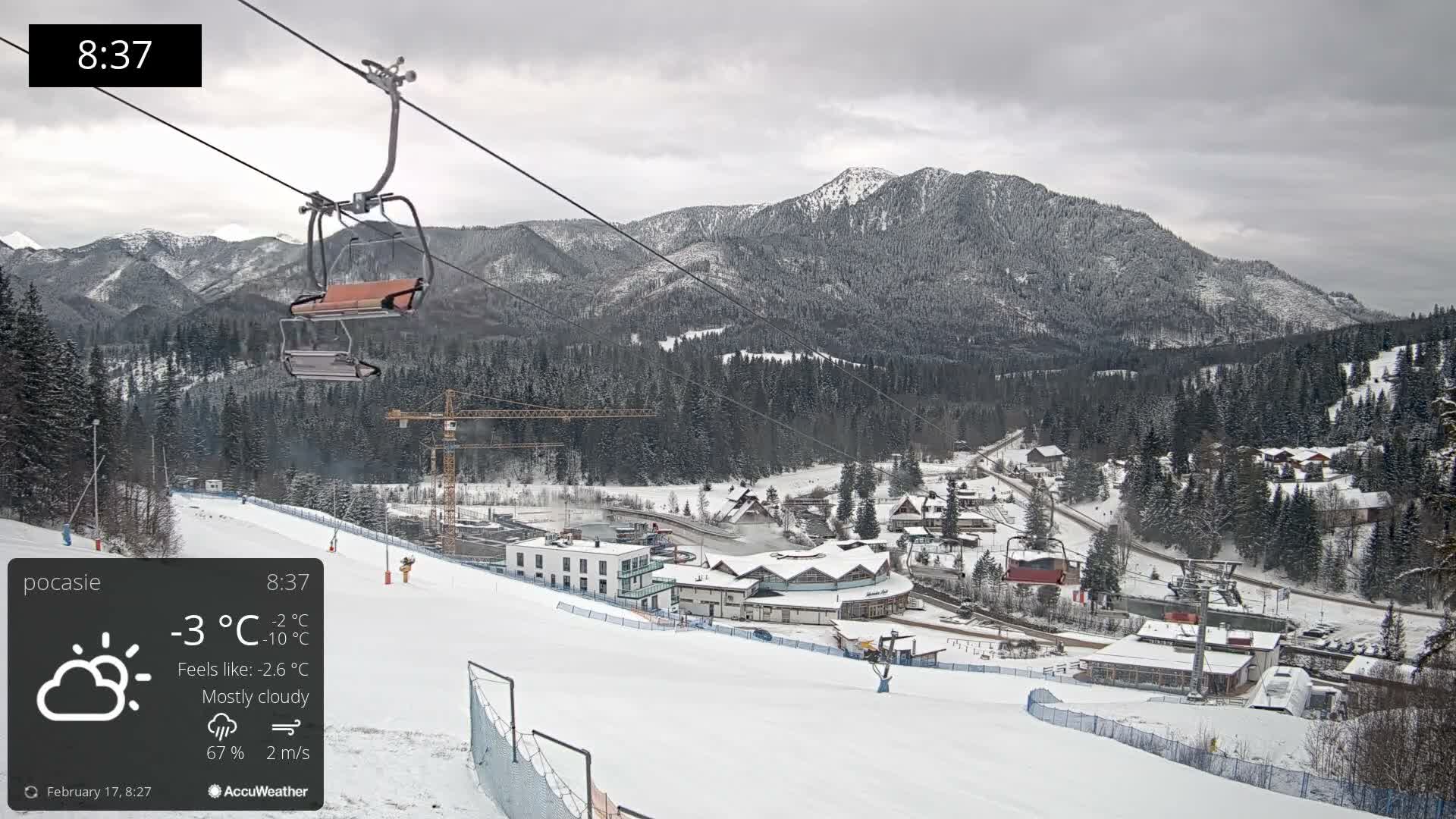 Meander Oravice Village Ski Slopes & Osobita Mountain Live Cam - Vitanova, Tvrdosin, Zilina, Slovakia