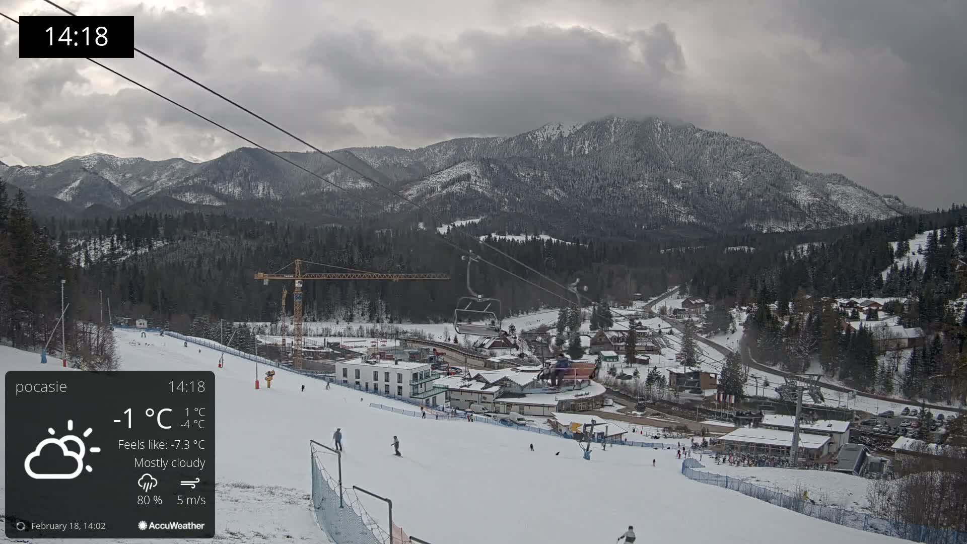 Meander Oravice Village Ski Slopes & Osobita Mountain Live Cam - Vitanova, Tvrdosin, Zilina, Slovakia
