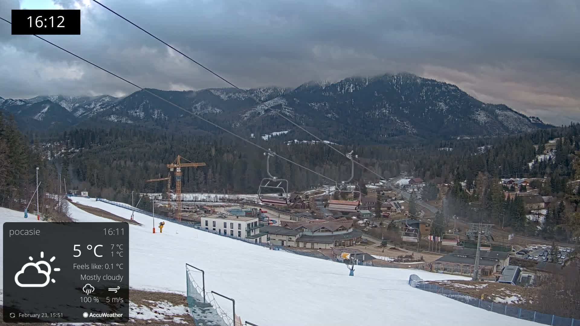 Meander Oravice Village Ski Slopes & Osobita Mountain Live Cam - Vitanova, Tvrdosin, Zilina, Slovakia