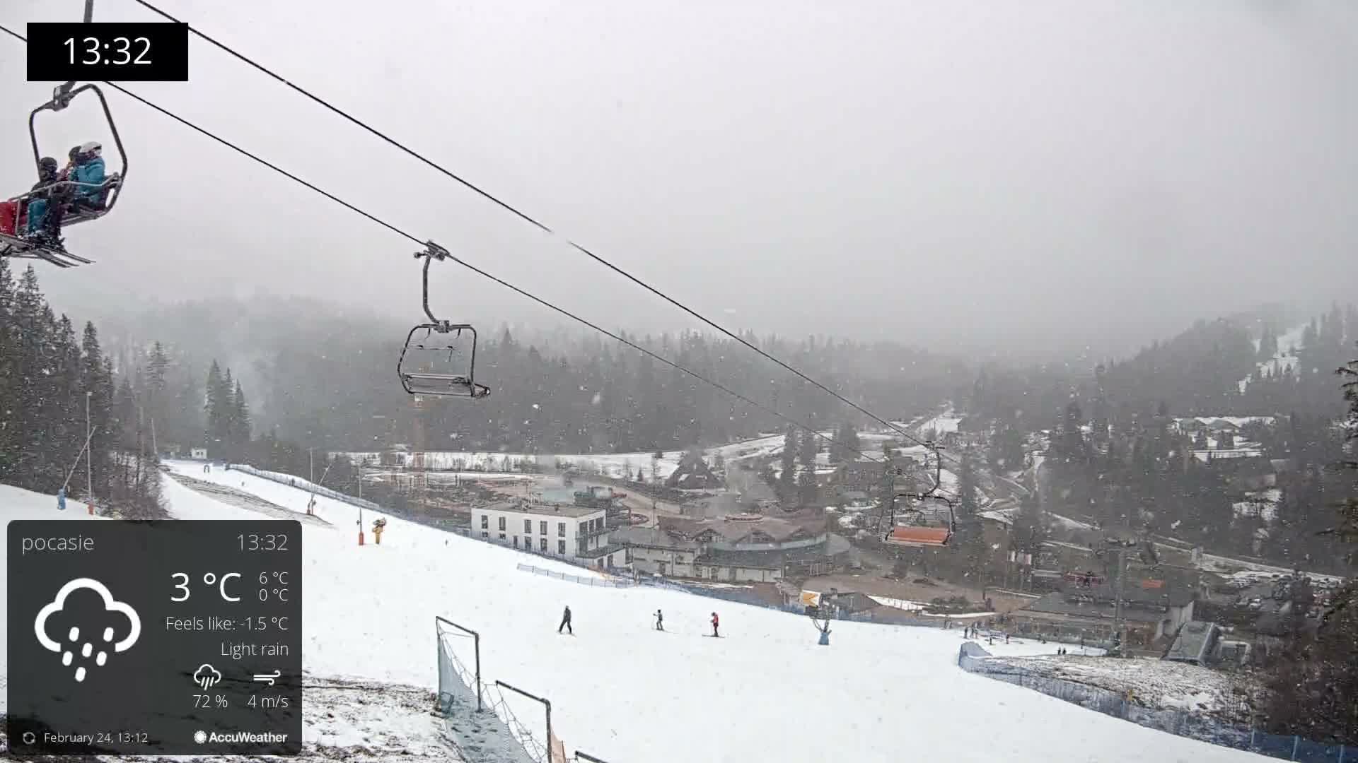 Meander Oravice Village Ski Slopes & Osobita Mountain Live Cam - Vitanova, Tvrdosin, Zilina, Slovakia