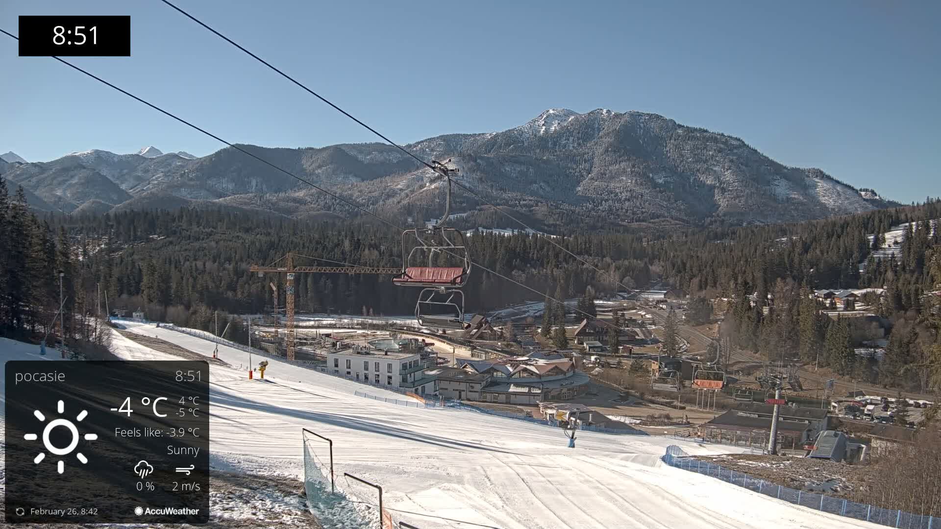 Meander Oravice Village Ski Slopes & Osobita Mountain Live Cam - Vitanova, Tvrdosin, Zilina, Slovakia