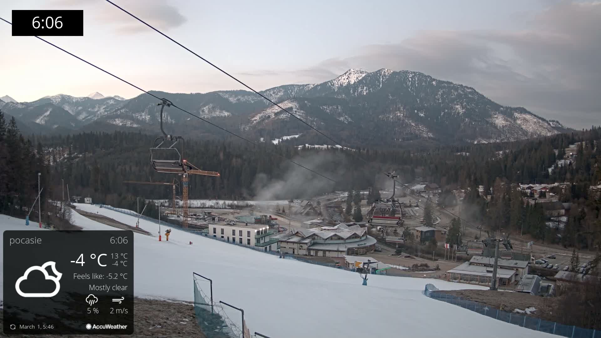 Meander Oravice Village Ski Slopes & Osobita Mountain Live Cam - Vitanova, Tvrdosin, Zilina, Slovakia