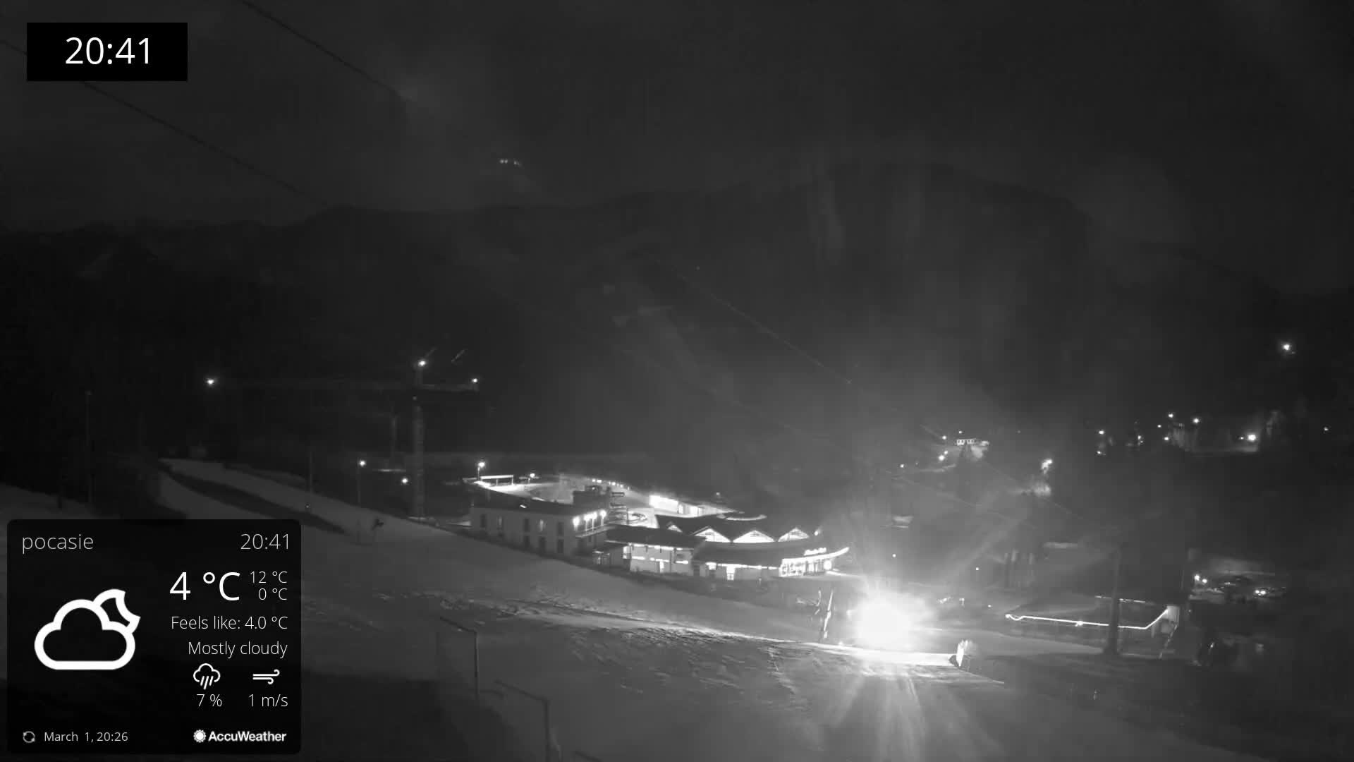 Meander Oravice Village Ski Slopes & Osobita Mountain Live Cam - Vitanova, Tvrdosin, Zilina, Slovakia