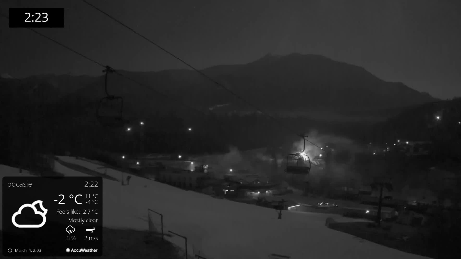 Meander Oravice Village Ski Slopes & Osobita Mountain Live Cam - Vitanova, Tvrdosin, Zilina, Slovakia