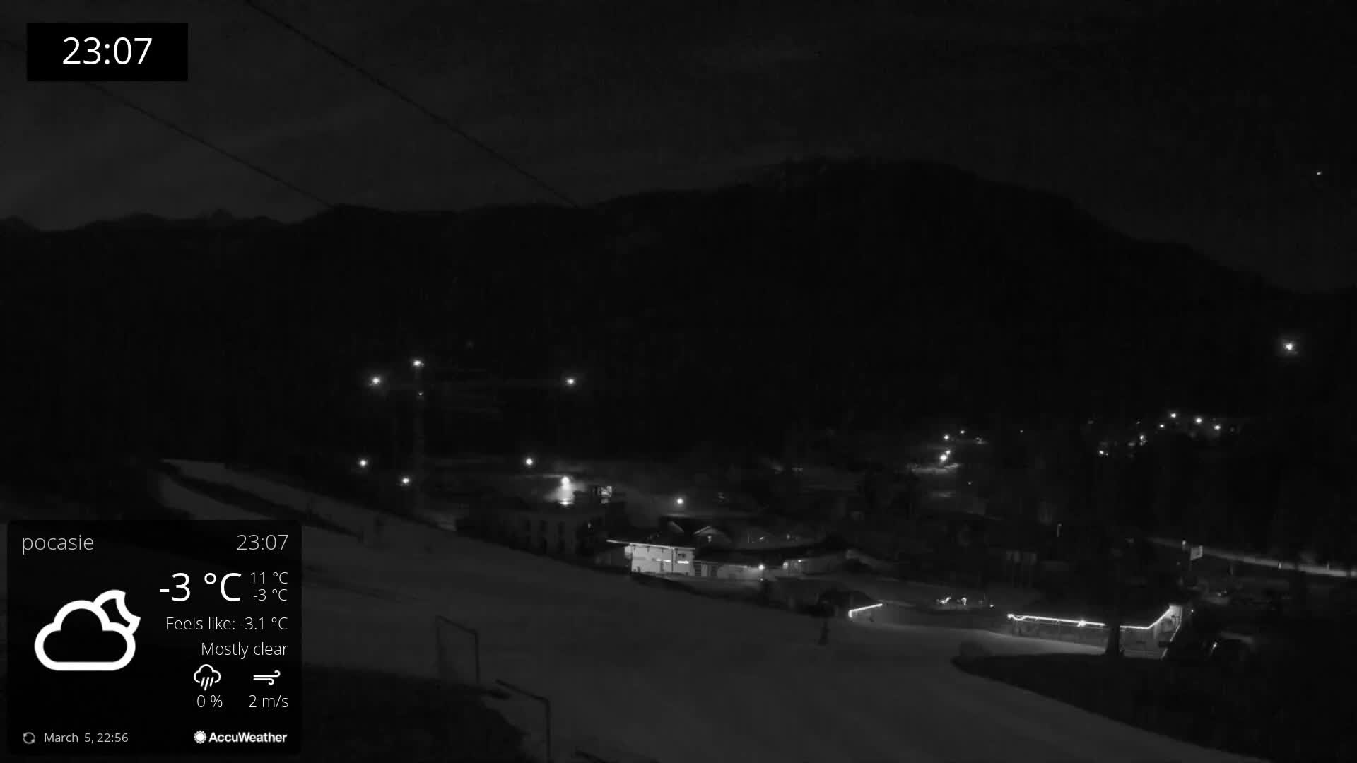 Meander Oravice Village Ski Slopes & Osobita Mountain Live Cam - Vitanova, Tvrdosin, Zilina, Slovakia