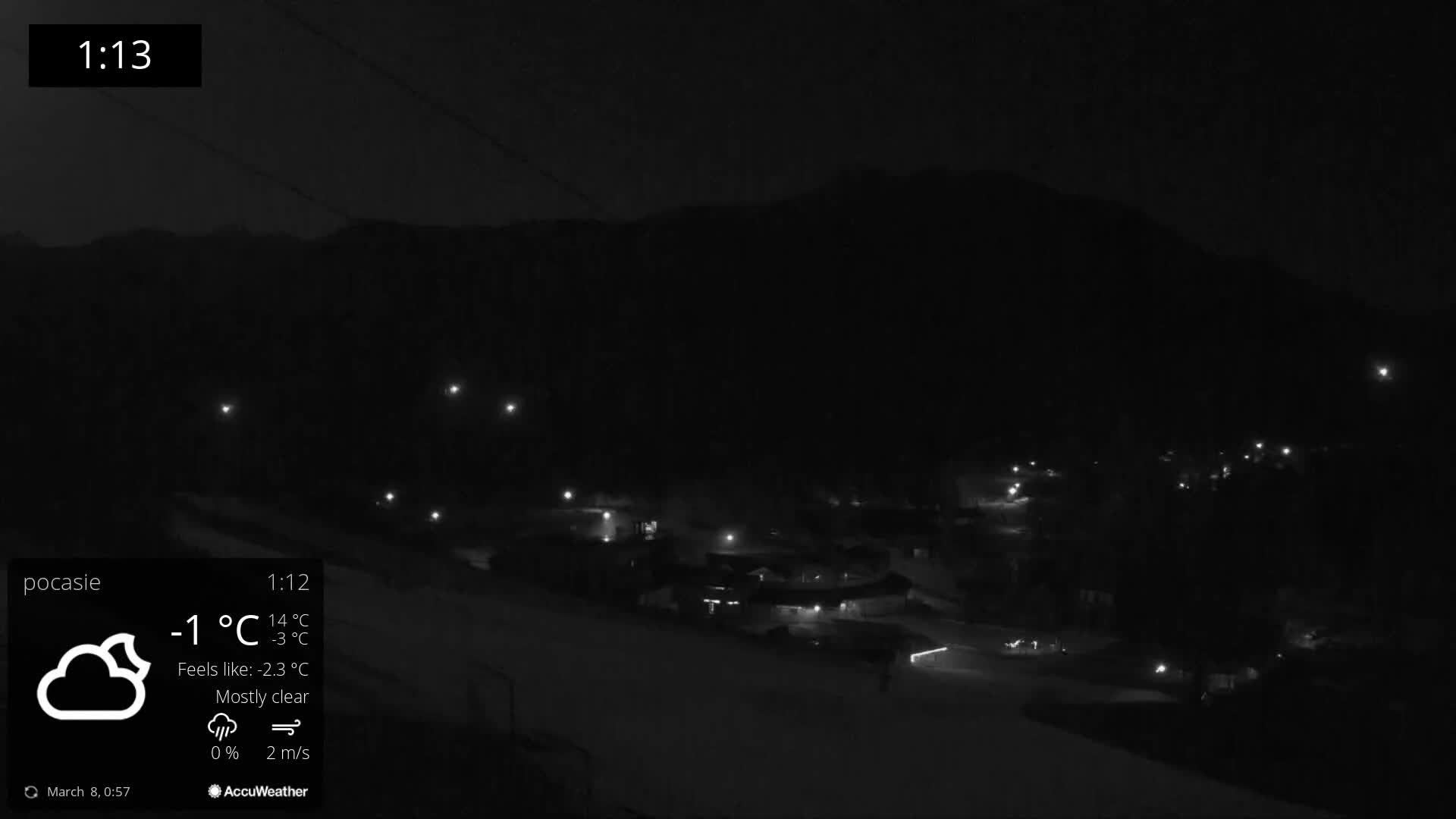 Meander Oravice Village Ski Slopes & Osobita Mountain Live Cam - Vitanova, Tvrdosin, Zilina, Slovakia