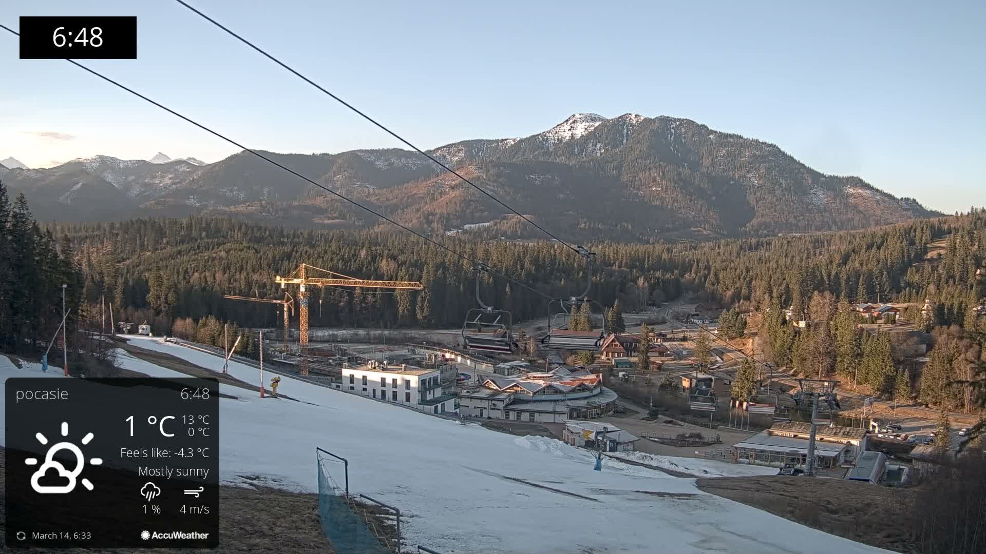 Meander Oravice Village Ski Slopes & Osobita Mountain Live Cam - Vitanova, Tvrdosin, Zilina, Slovakia