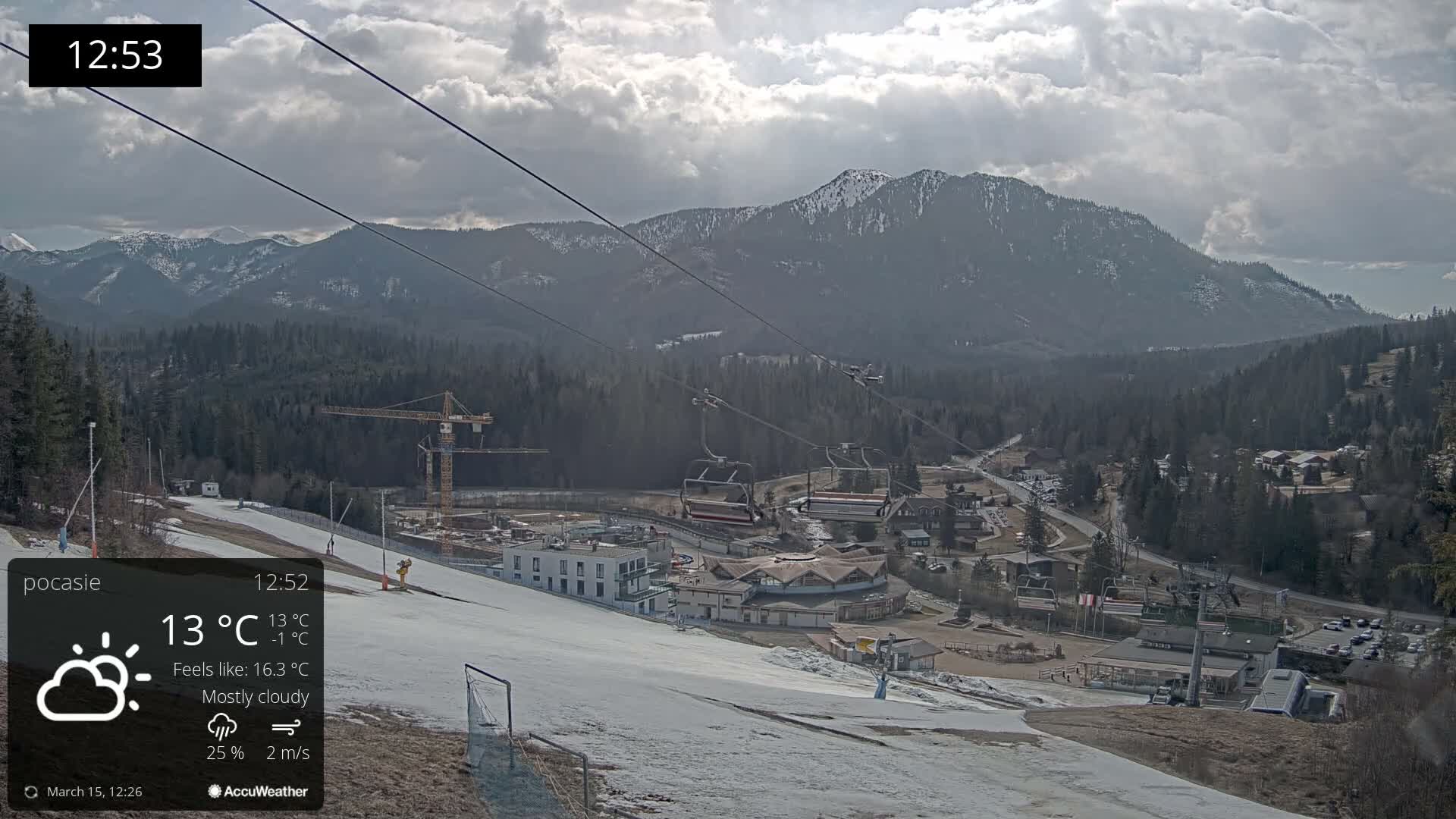Meander Oravice Village Ski Slopes & Osobita Mountain Live Cam - Vitanova, Tvrdosin, Zilina, Slovakia