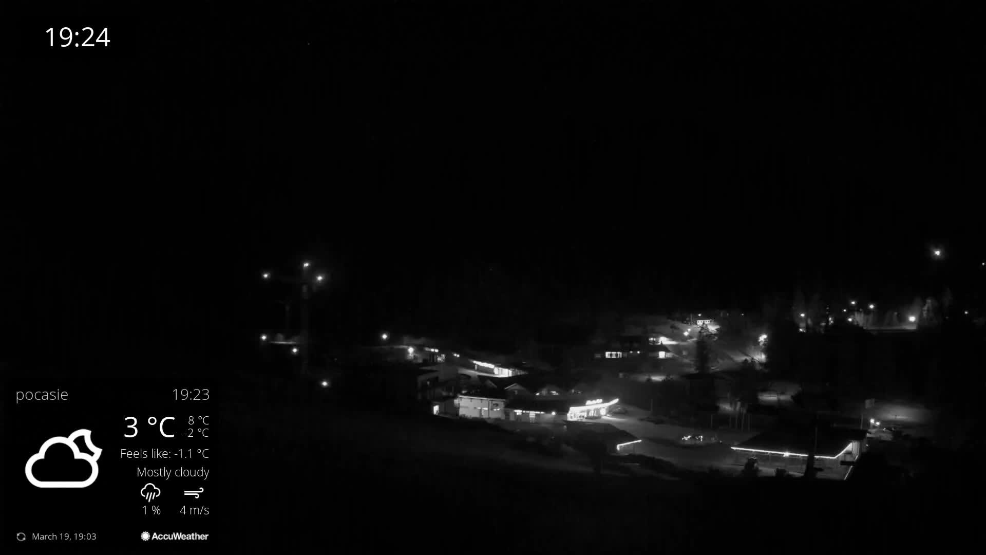 Meander Oravice Village Ski Slopes & Osobita Mountain Live Cam - Vitanova, Tvrdosin, Zilina, Slovakia