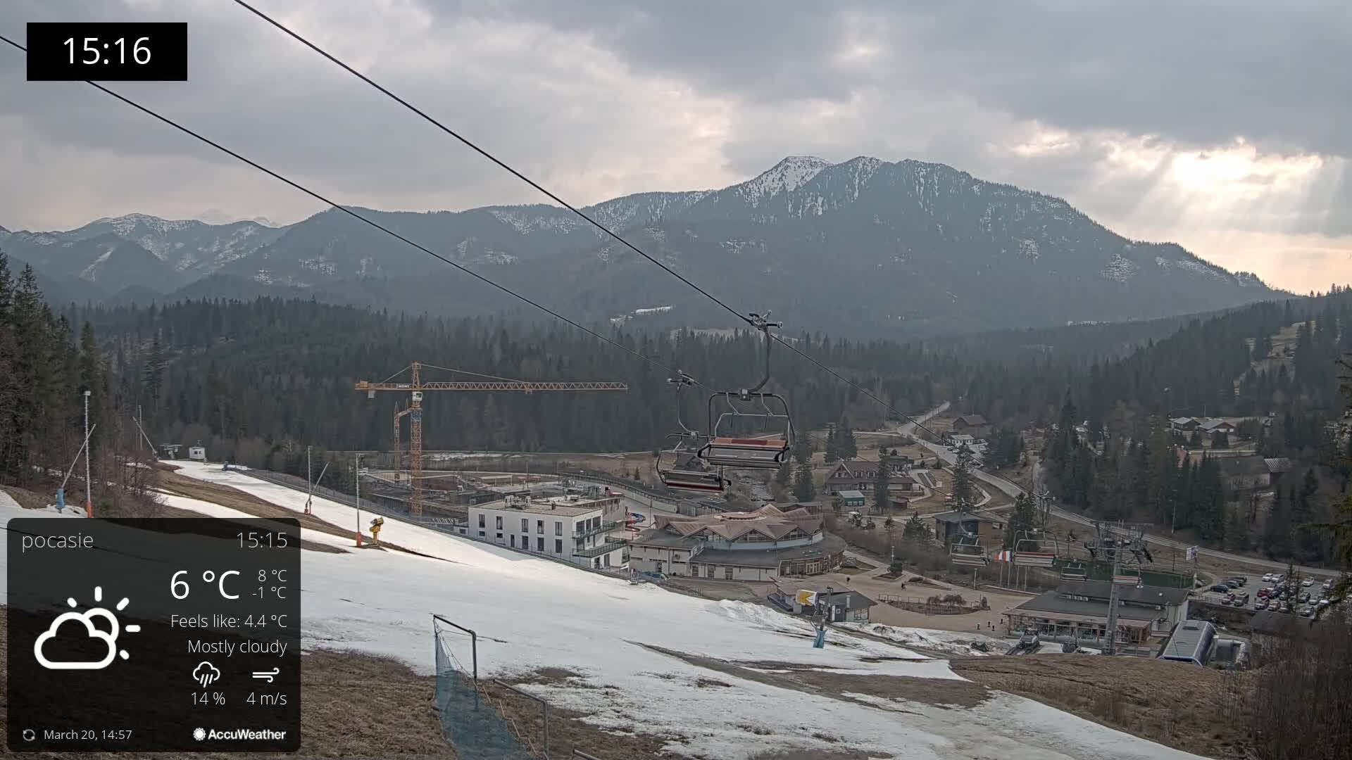 Meander Oravice Village Ski Slopes & Osobita Mountain Live Cam - Vitanova, Tvrdosin, Zilina, Slovakia