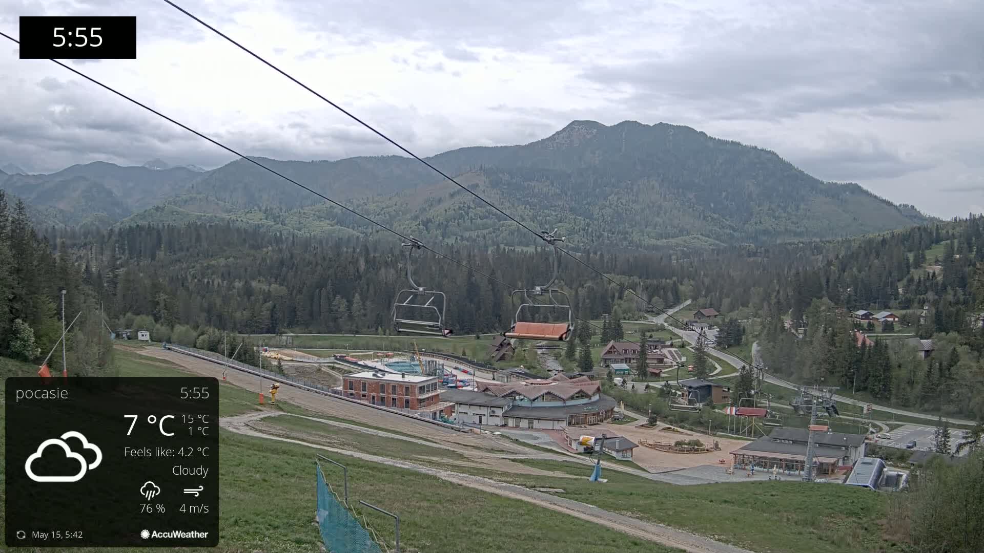 Jahodna Ski Slope West View Live Cam - Sever, Kosice 1, Kosice, Slovakia