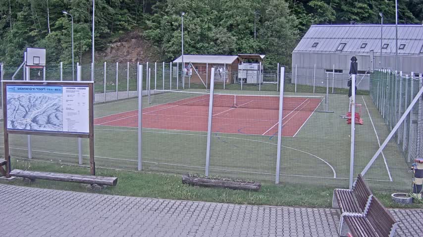 Salamandra Ski Resort Tennis Court Live Cam - Hodrusa-Hamre, Žarnovica, Banská Bystrica, Slovakia
