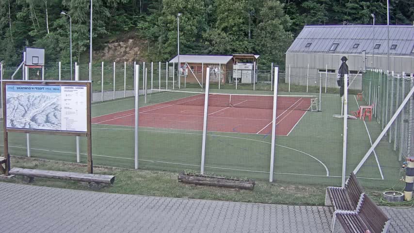 Salamandra Ski Resort Tennis Court Live Cam - Hodrusa-Hamre, Žarnovica, Banská Bystrica, Slovakia