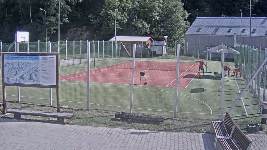 Salamandra Ski Resort Tennis Court Live Cam - Hodrusa-Hamre, Žarnovica, Banská Bystrica, Slovakia