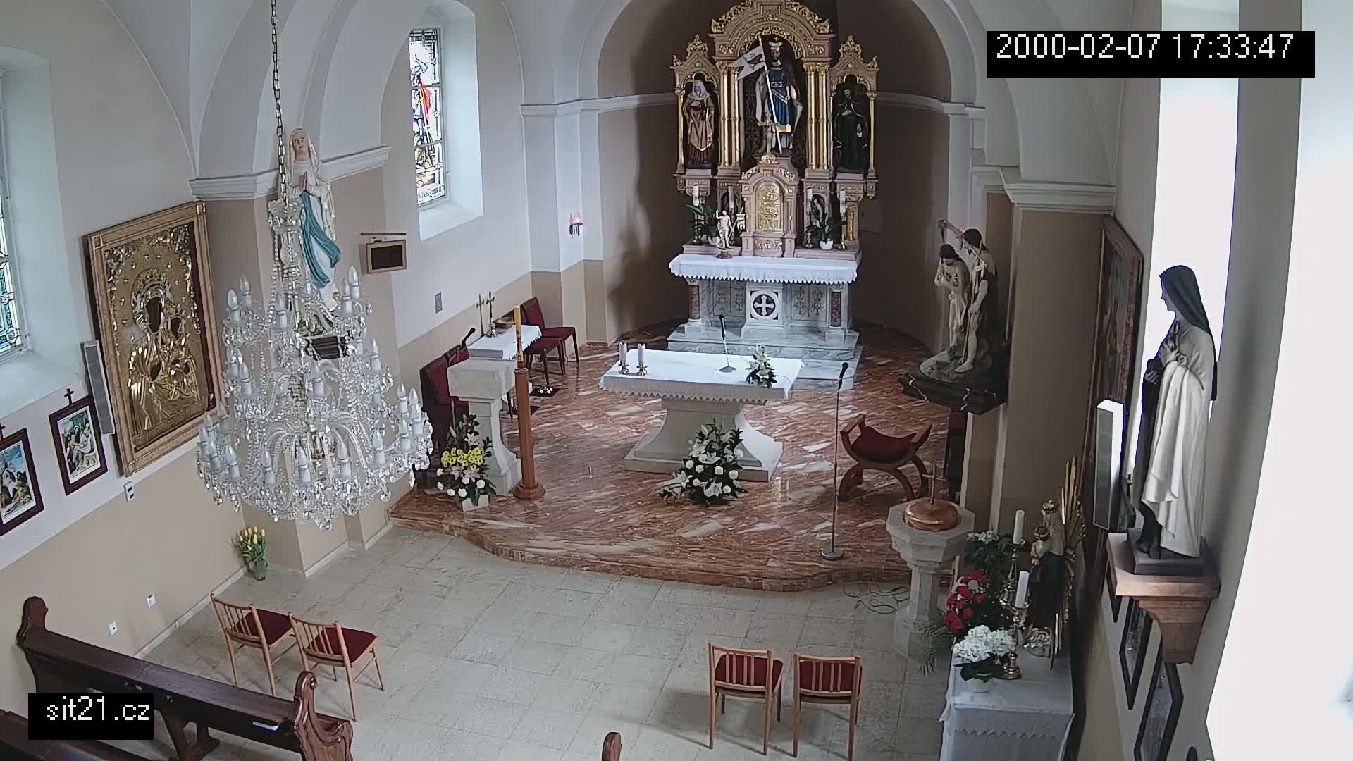 Ludslavice Church of St. Wenceslaus (Kostel) Indoor Live Cam -  Ludslavice, Kroměříz, Zlin, Czechia