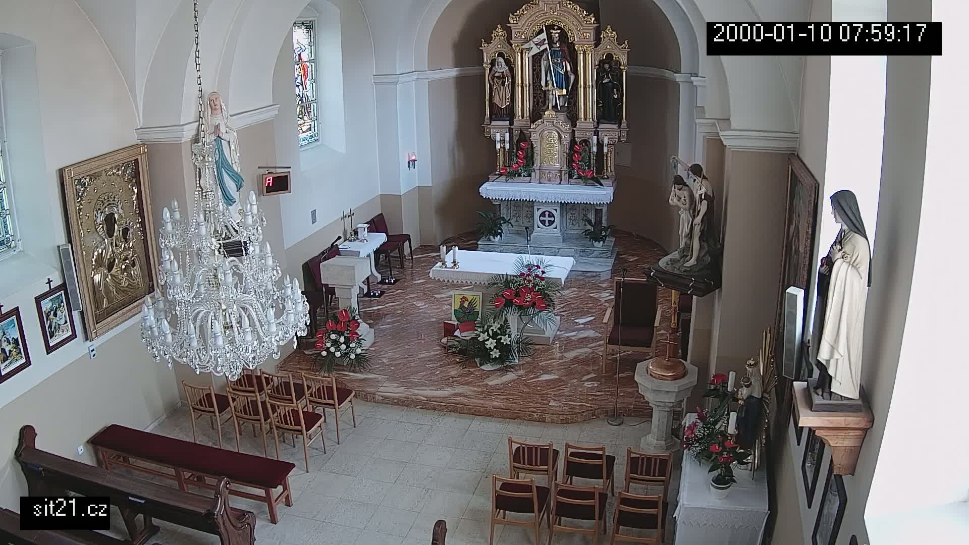 Ludslavice Church of St. Wenceslaus (Kostel) Indoor Live Cam -  Ludslavice, Kroměříz, Zlin, Czechia