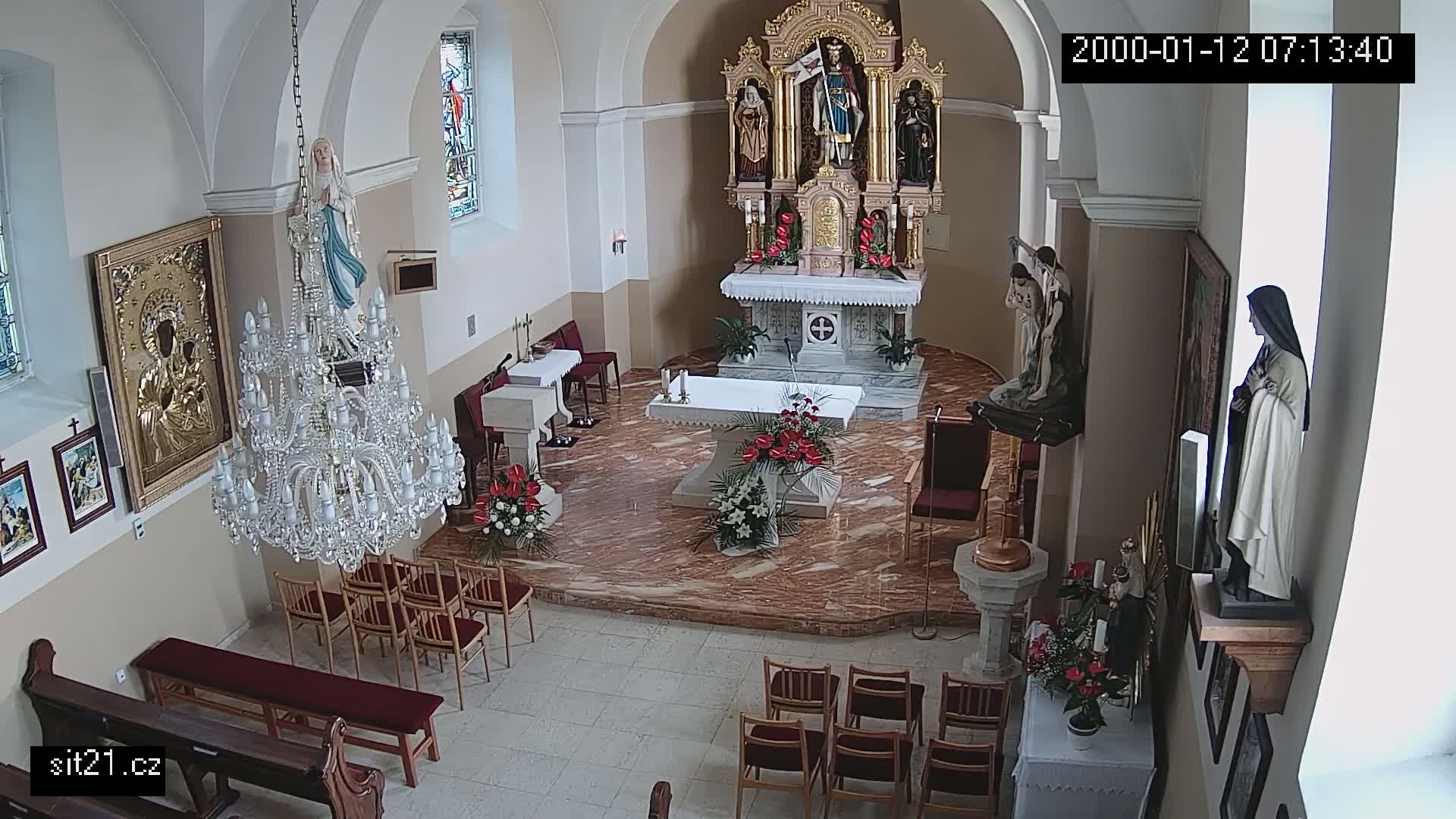 Ludslavice Church of St. Wenceslaus (Kostel) Indoor Live Cam -  Ludslavice, Kroměříz, Zlin, Czechia