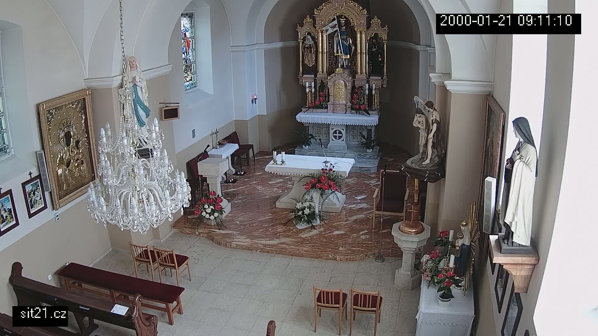 Ludslavice Church of St. Wenceslaus (Kostel) Indoor Live Cam -  Ludslavice, Kroměříz, Zlin, Czechia