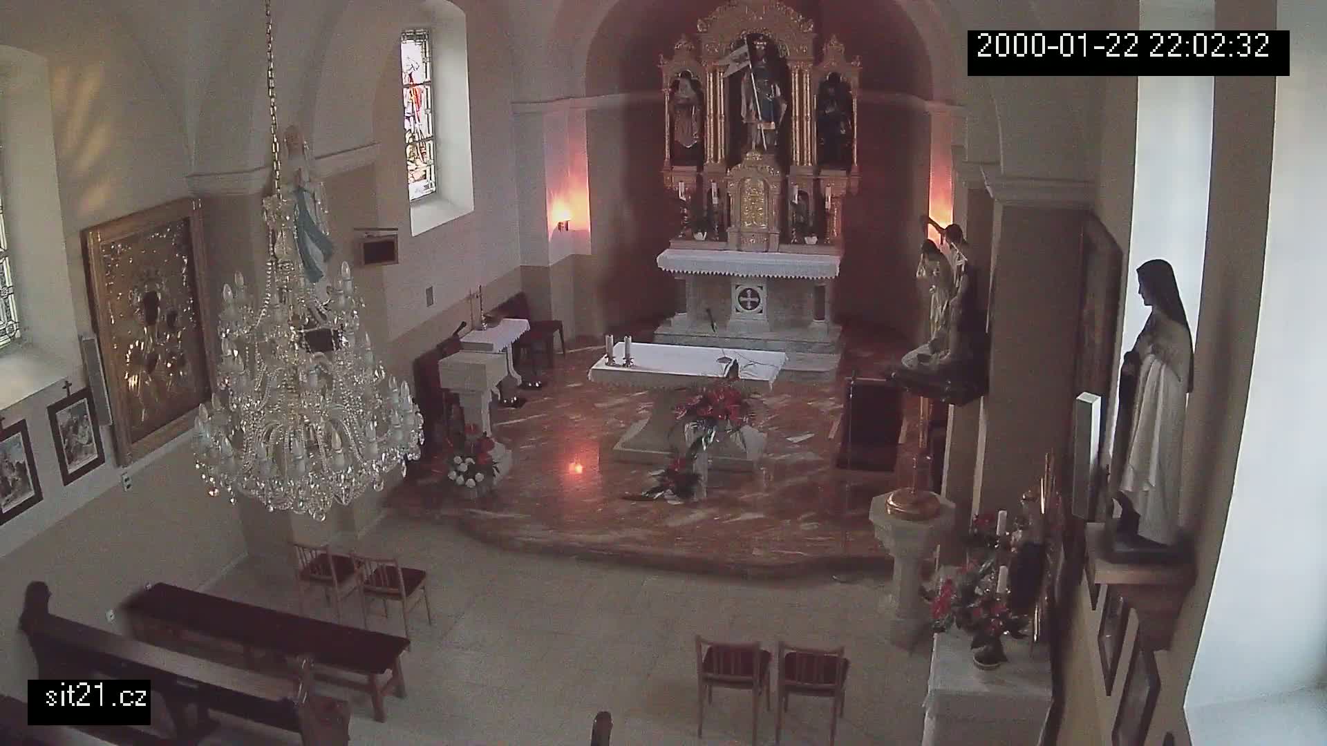 Ludslavice Church of St. Wenceslaus (Kostel) Indoor Live Cam -  Ludslavice, Kroměříz, Zlin, Czechia
