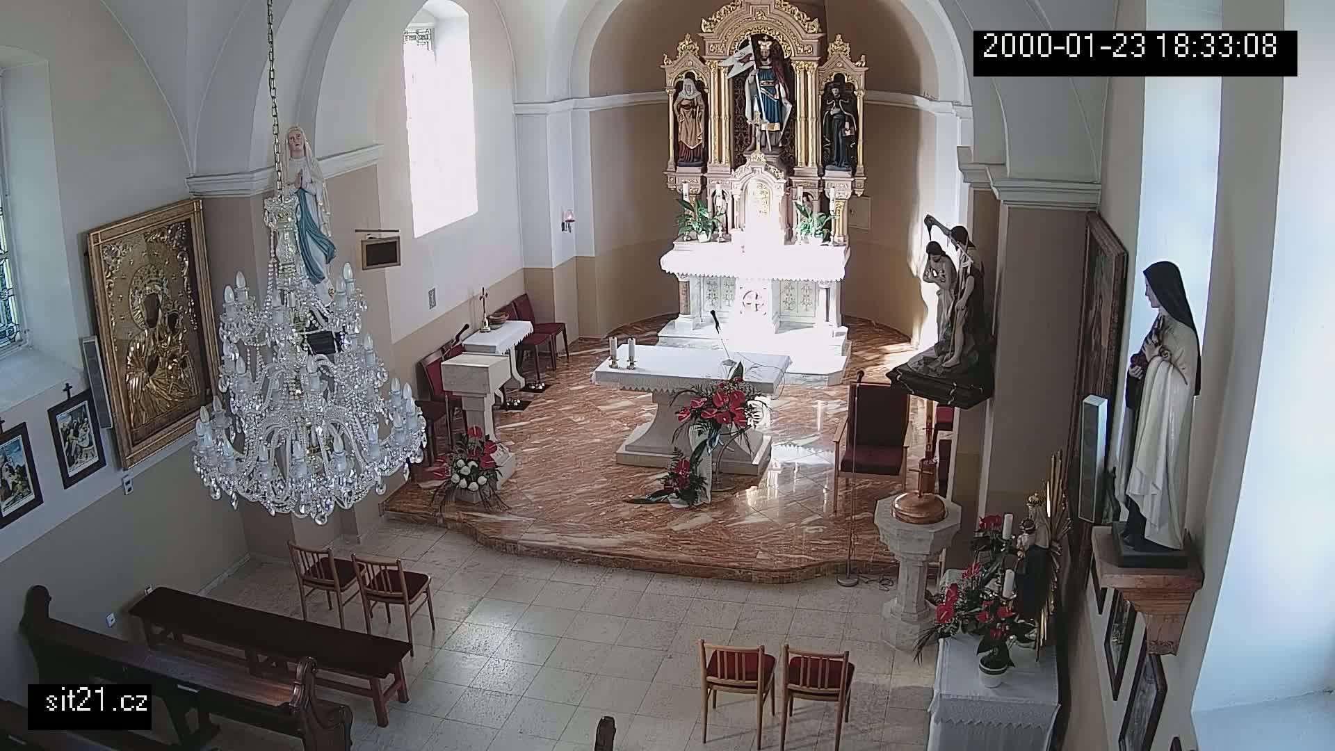 Ludslavice Church of St. Wenceslaus (Kostel) Indoor Live Cam -  Ludslavice, Kroměříz, Zlin, Czechia