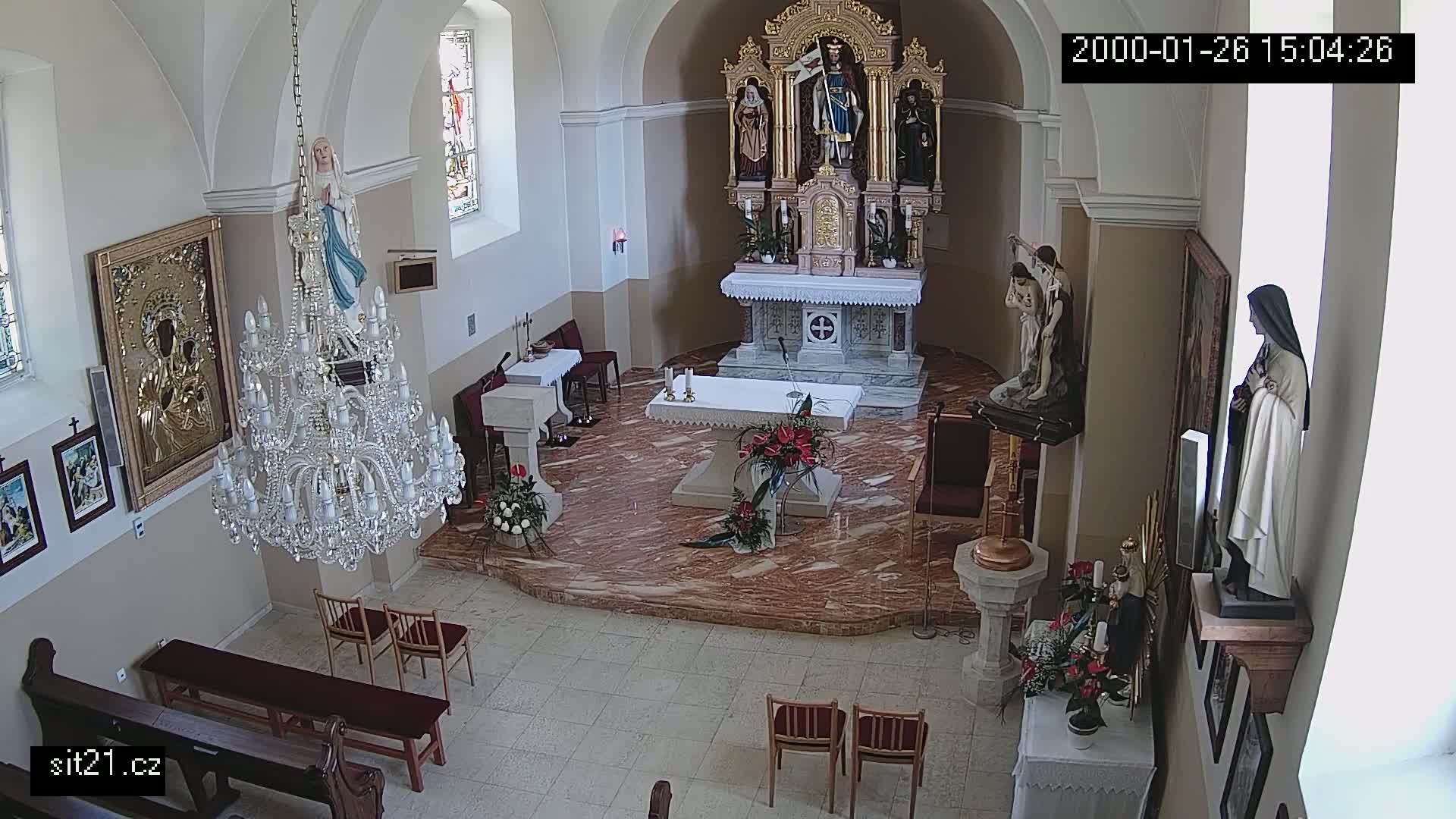 Ludslavice Church of St. Wenceslaus (Kostel) Indoor Live Cam -  Ludslavice, Kroměříz, Zlin, Czechia