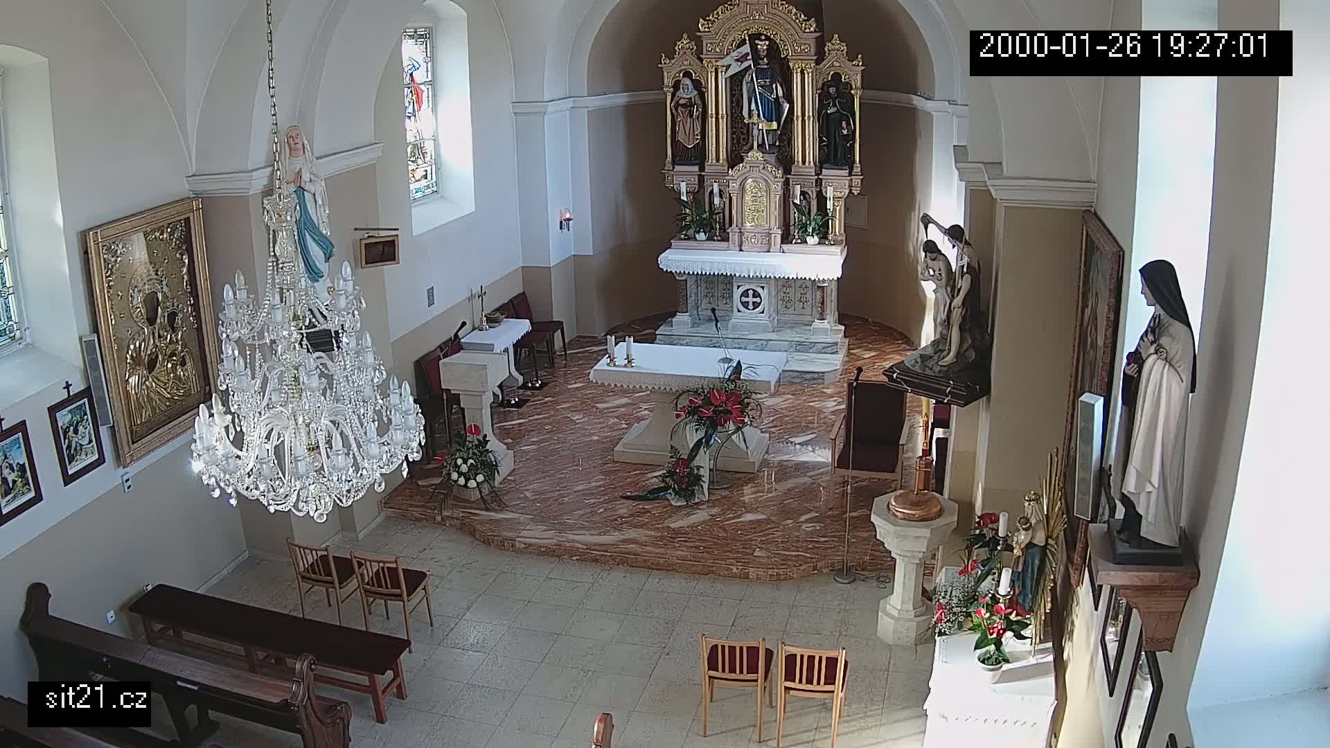 Ludslavice Church of St. Wenceslaus (Kostel) Indoor Live Cam -  Ludslavice, Kroměříz, Zlin, Czechia