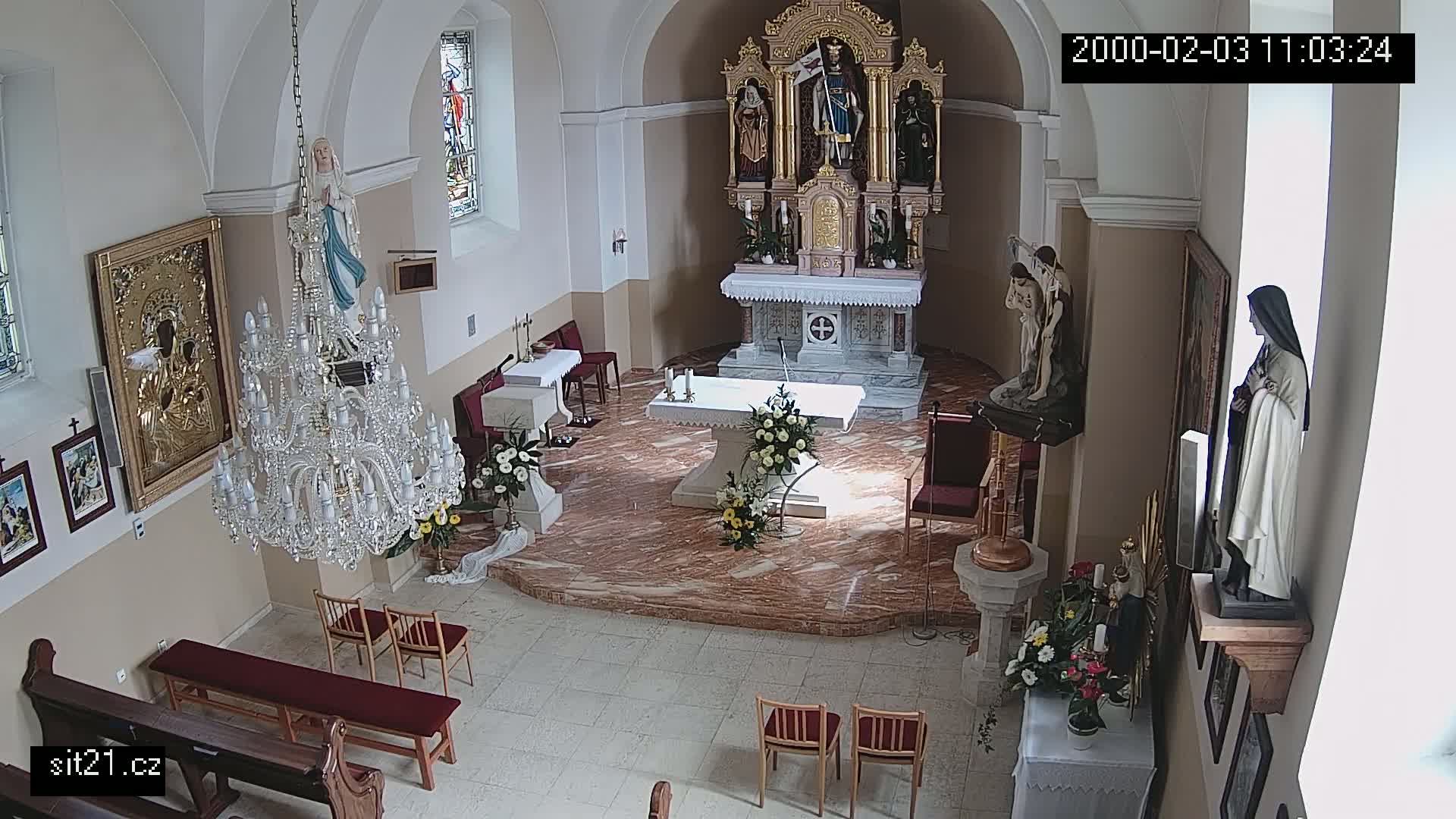 Ludslavice Church of St. Wenceslaus (Kostel) Indoor Live Cam -  Ludslavice, Kroměříz, Zlin, Czechia
