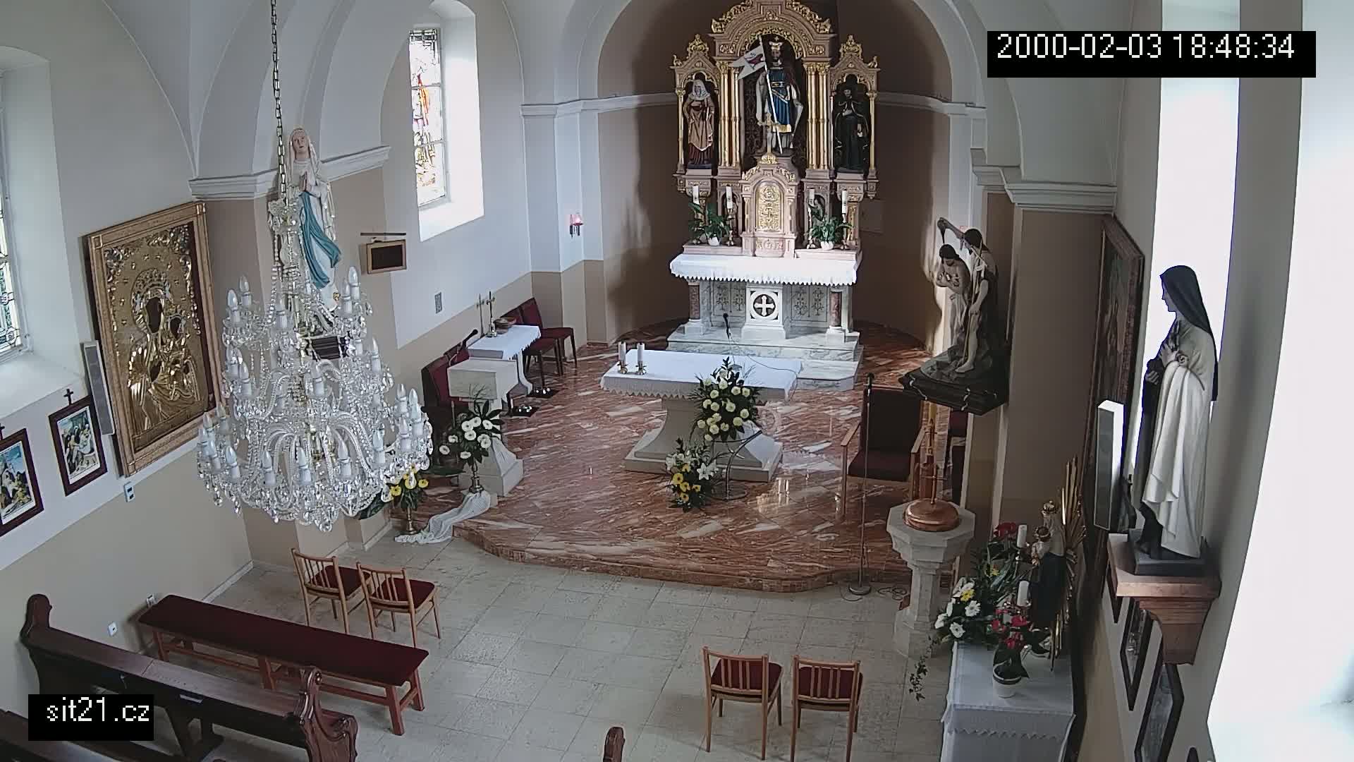 Ludslavice Church of St. Wenceslaus (Kostel) Indoor Live Cam -  Ludslavice, Kroměříz, Zlin, Czechia