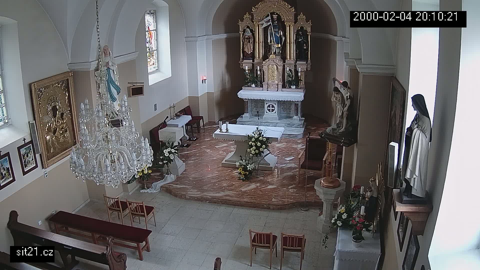Ludslavice Church of St. Wenceslaus (Kostel) Indoor Live Cam -  Ludslavice, Kroměříz, Zlin, Czechia