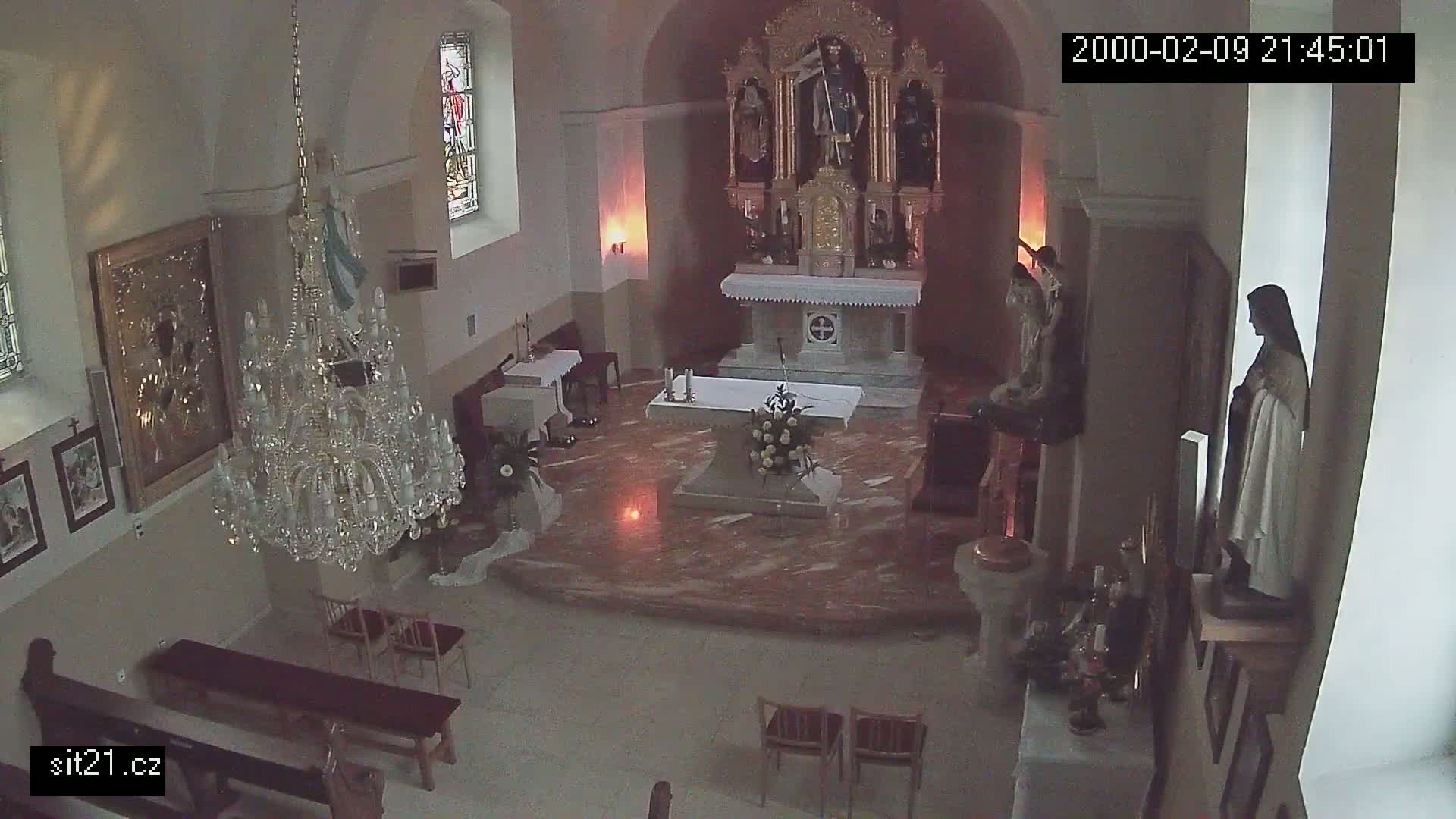 Ludslavice Church of St. Wenceslaus (Kostel) Indoor Live Cam -  Ludslavice, Kroměříz, Zlin, Czechia