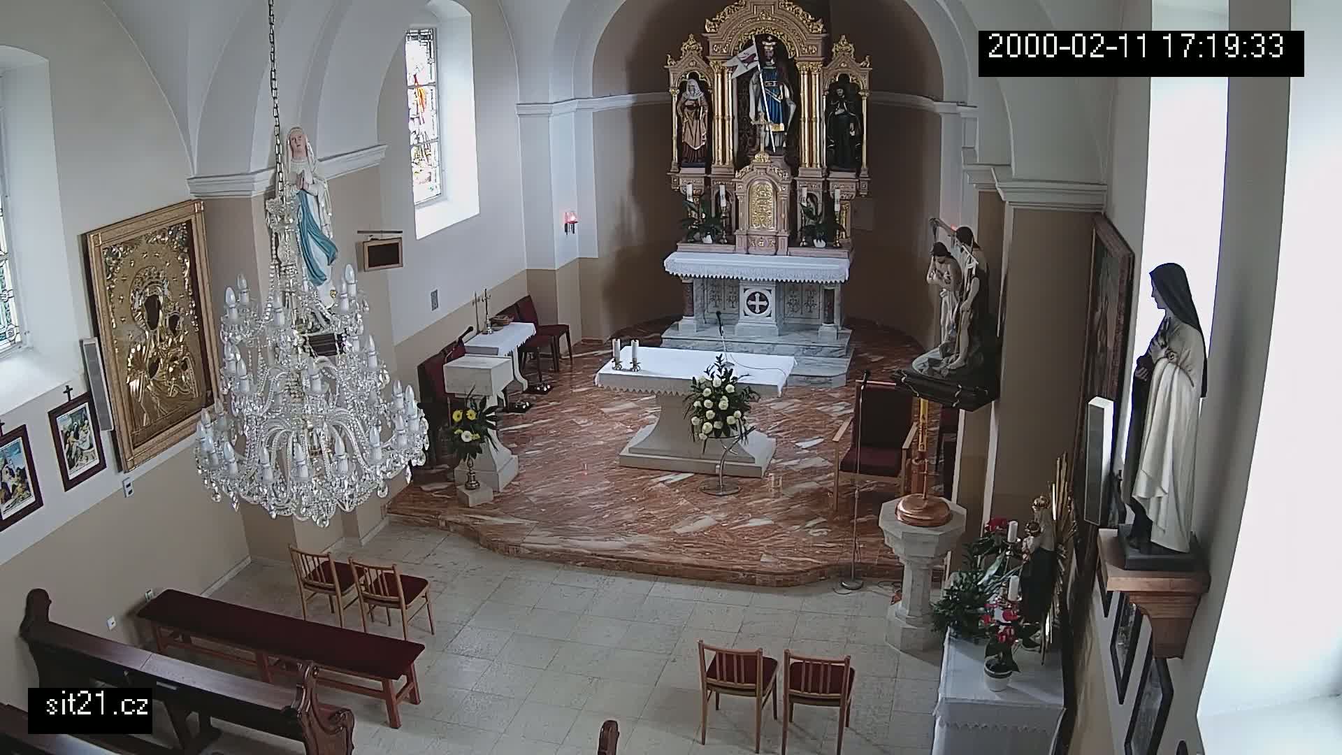 Ludslavice Church of St. Wenceslaus (Kostel) Indoor Live Cam -  Ludslavice, Kroměříz, Zlin, Czechia