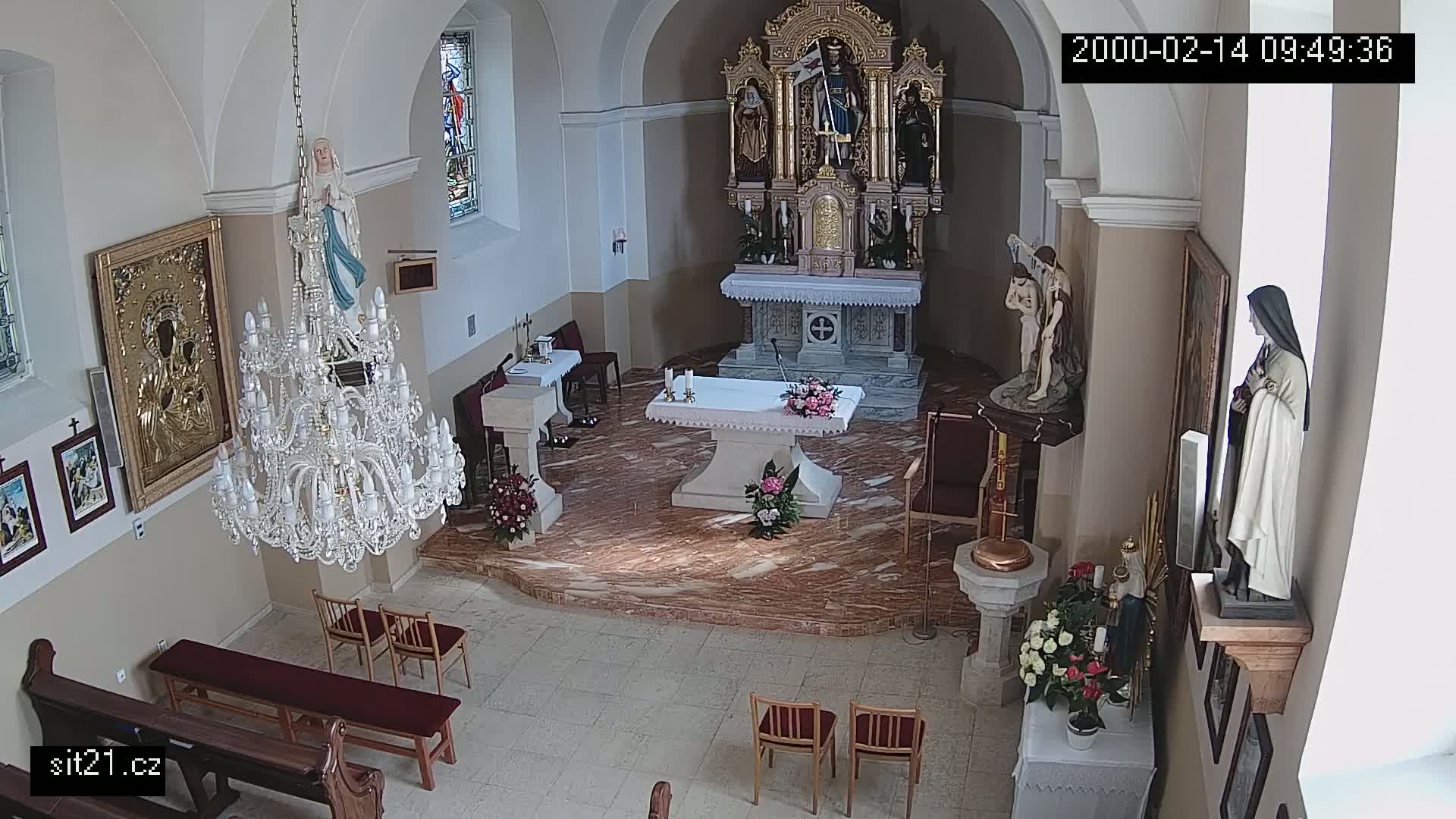Ludslavice Church of St. Wenceslaus (Kostel) Indoor Live Cam -  Ludslavice, Kroměříz, Zlin, Czechia