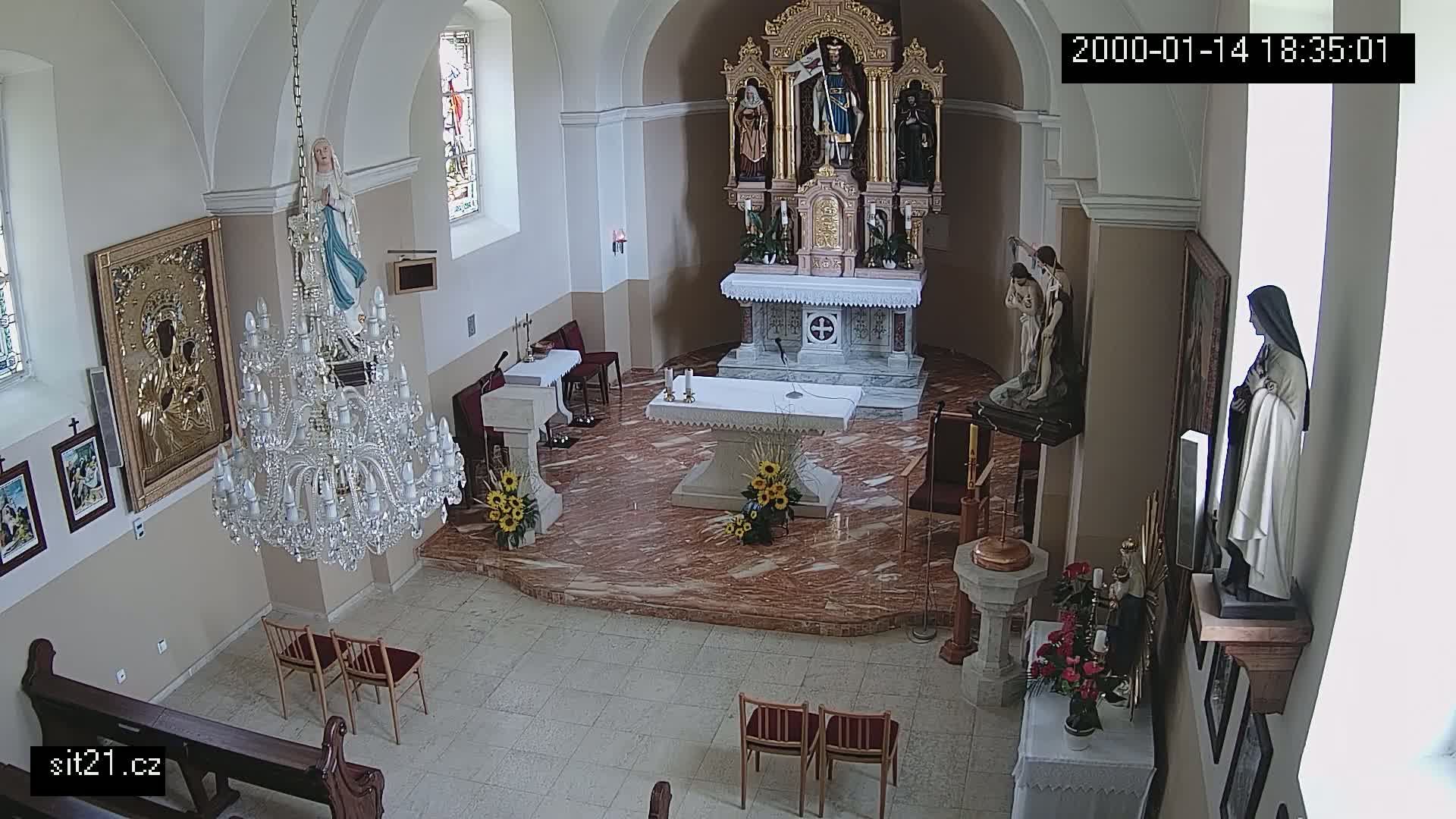 Ludslavice Church of St. Wenceslaus (Kostel) Indoor Live Cam -  Ludslavice, Kroměříz, Zlin, Czechia