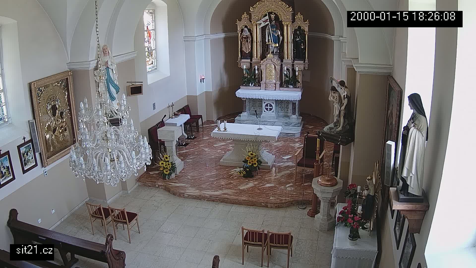 Ludslavice Church of St. Wenceslaus (Kostel) Indoor Live Cam -  Ludslavice, Kroměříz, Zlin, Czechia